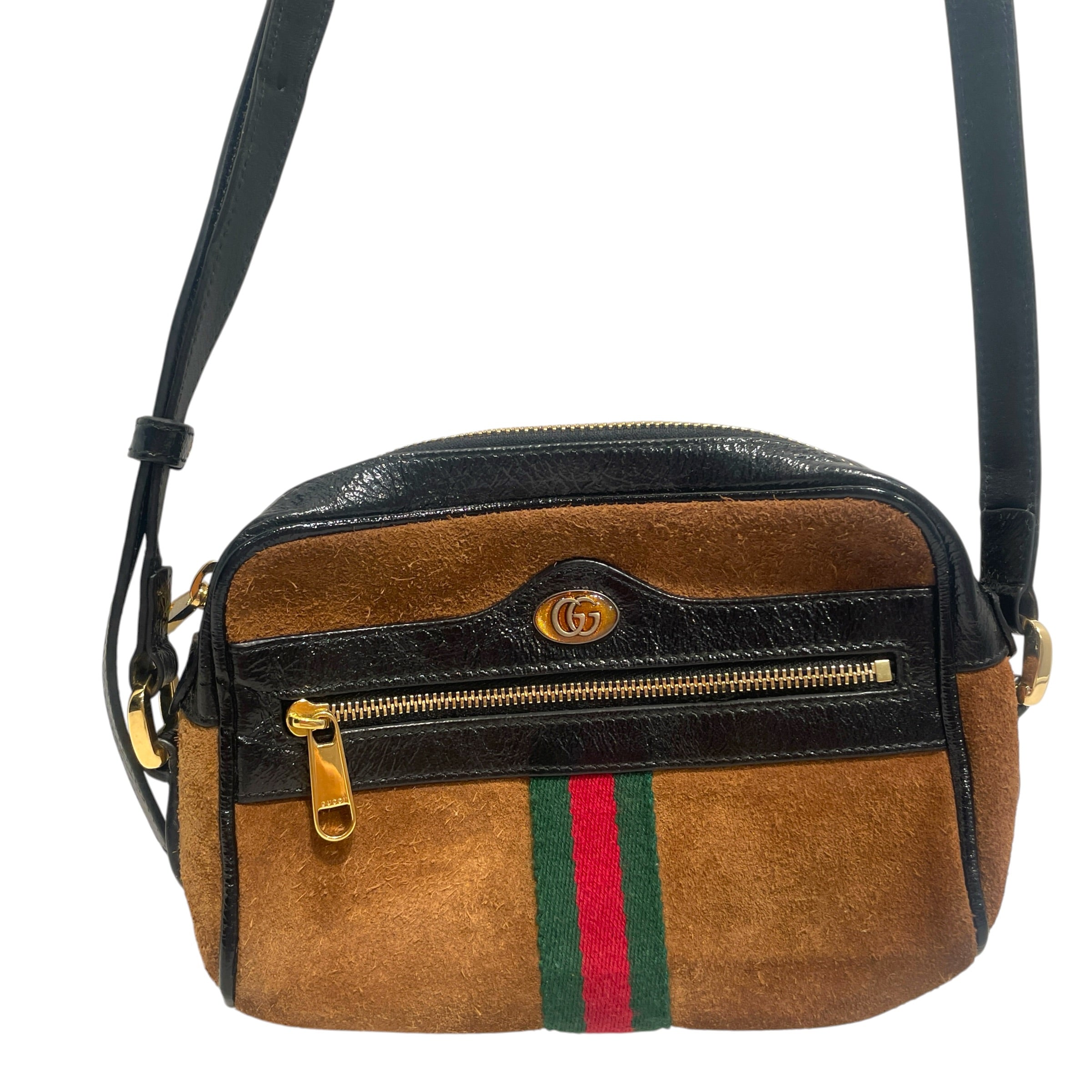 GUCCI/Cross Body Bag/Suede/CML/Web Ophidia Mini Bag view 2