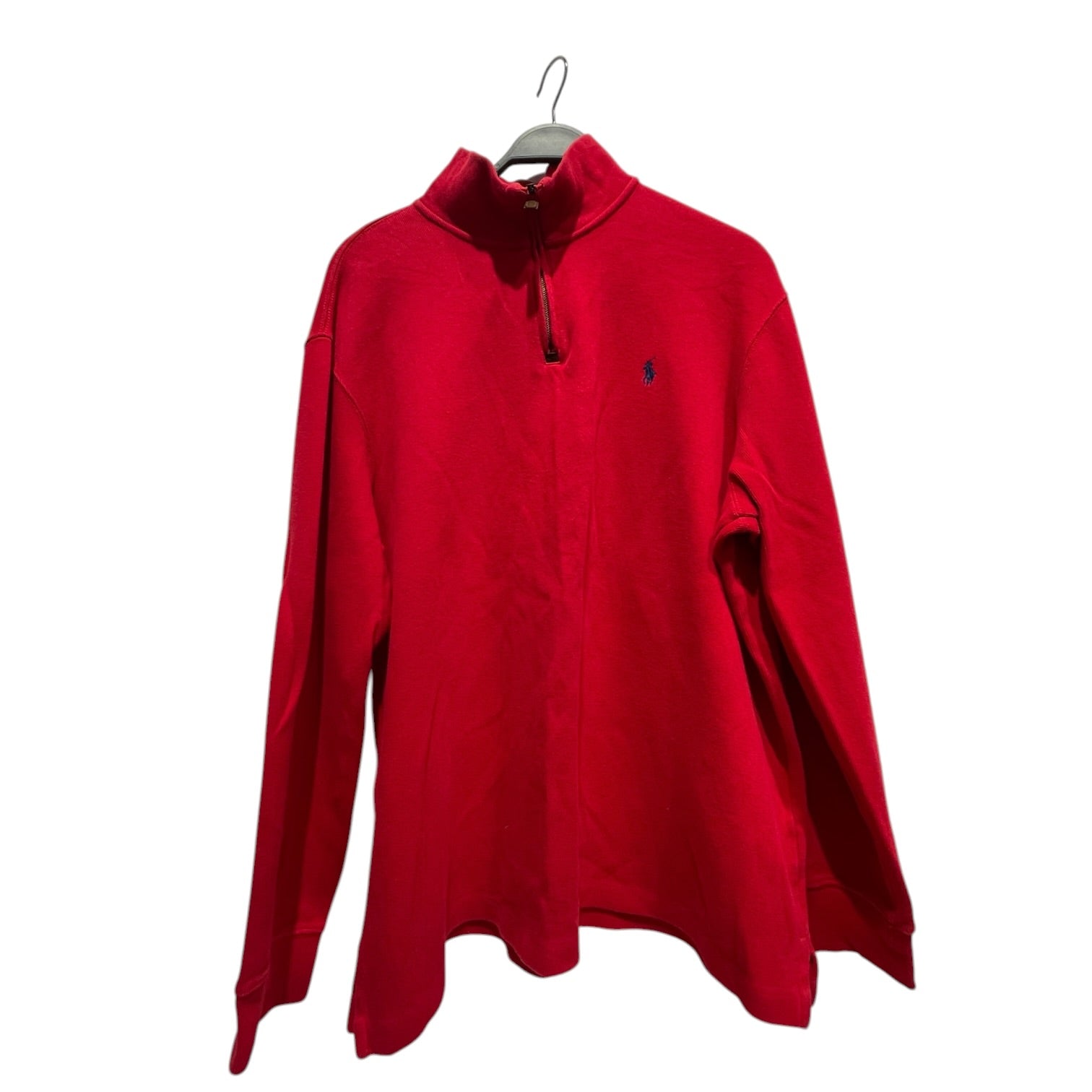POLO RALPH LAUREN/Heavy Cardigan/XL/Cotton/RED/High Neck/ view 1