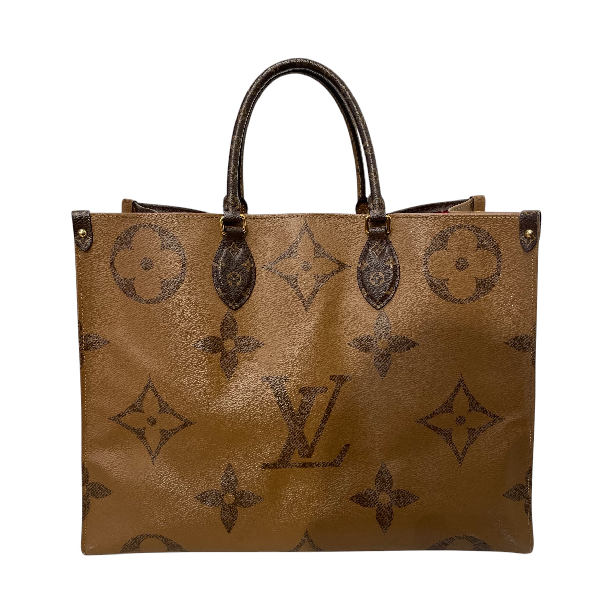 LOUIS VUITTON/Tote Bag/Monogram/Leather/BRW/on the go mm view 2