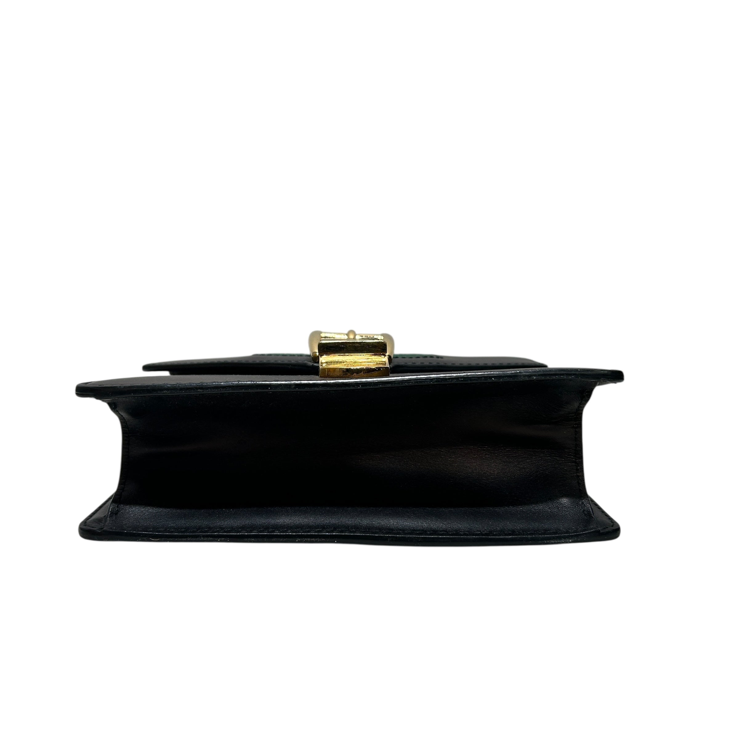 GUCCI/Cross Body Bag/S/Leather/BLK/QJ4DTDR/ GOLD CHAINS HARDWEAR view 3
