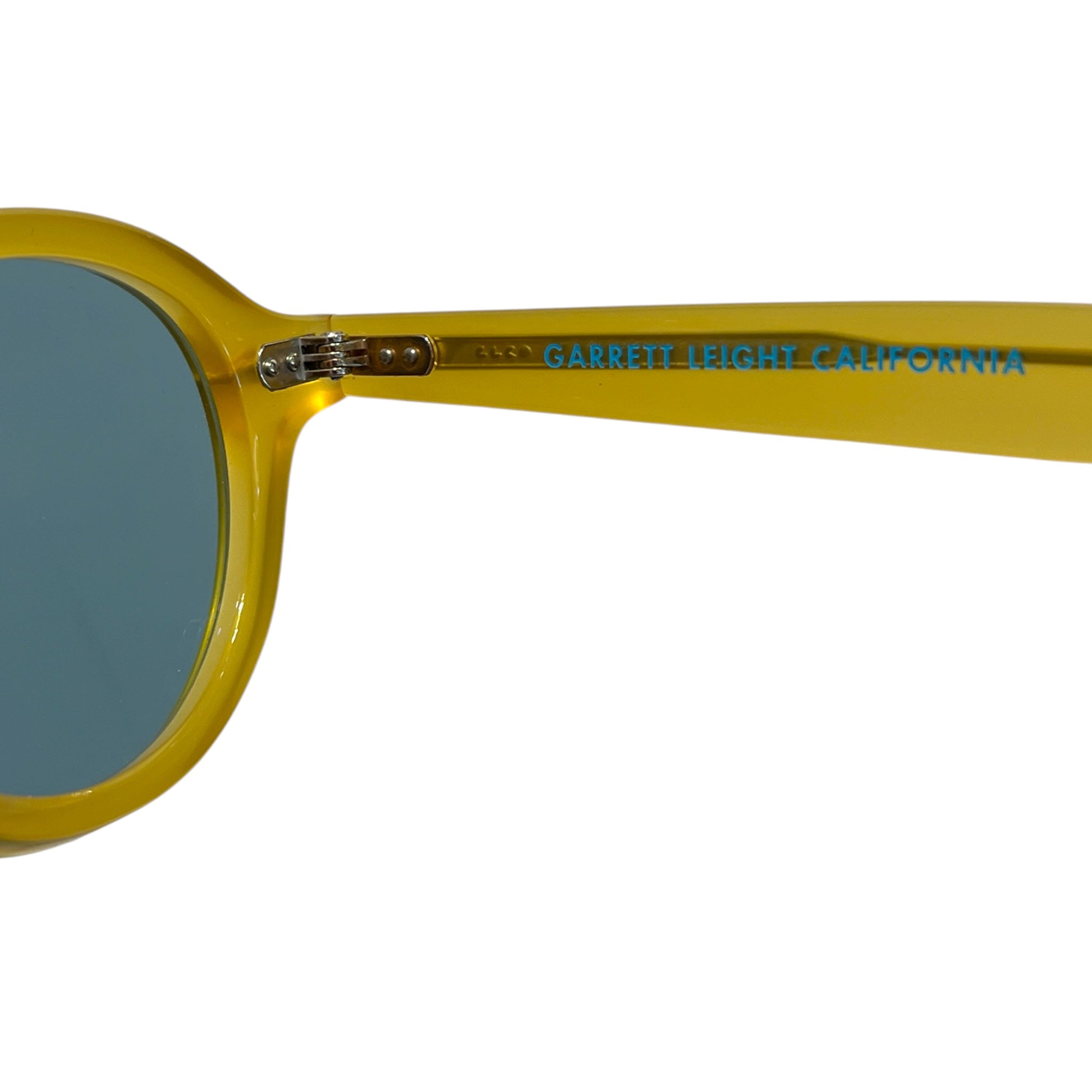 Garrett Leight/Sunglasses/Plastic/YEL/L's/YELLOW ROUND BLUE LENS view 3