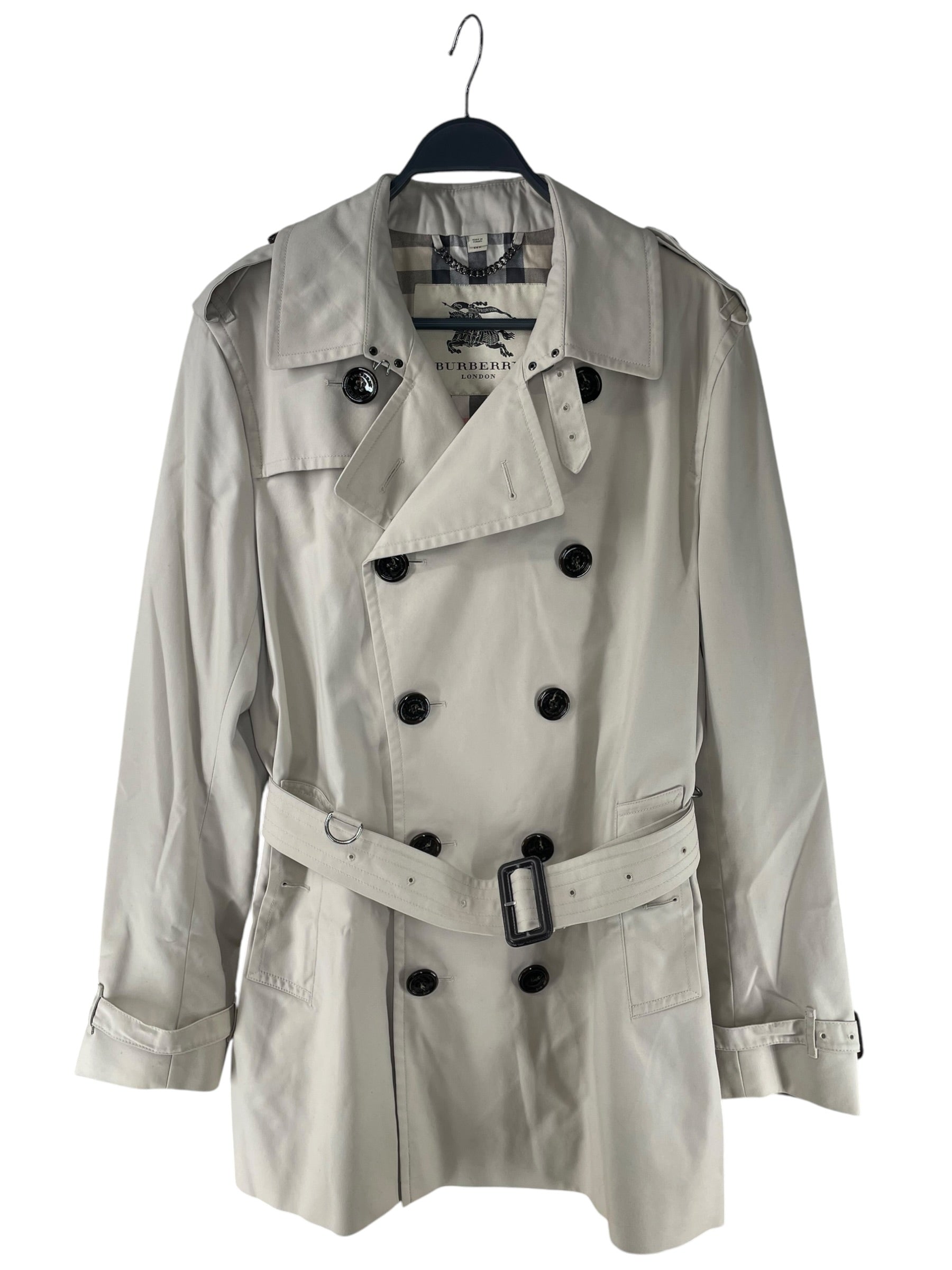 BURBERRY LONDON/Trench Coat/54/Polyester/KHK/BELTED DOUBLE BREAST TRENCH view 1
