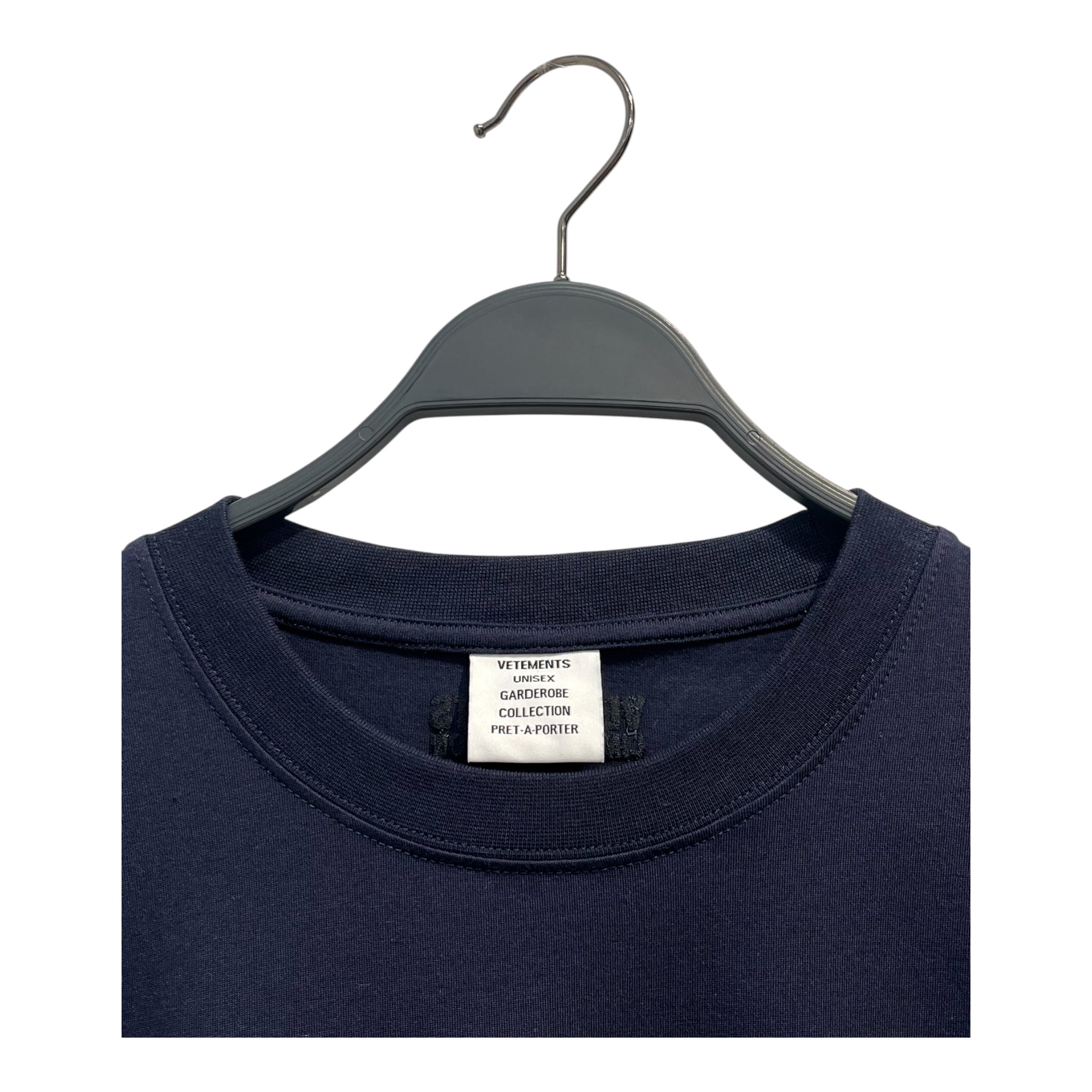VETEMENTS/T-Shirt/S/Cotton/NVY/THINK WELL ITS LEGAL view 3