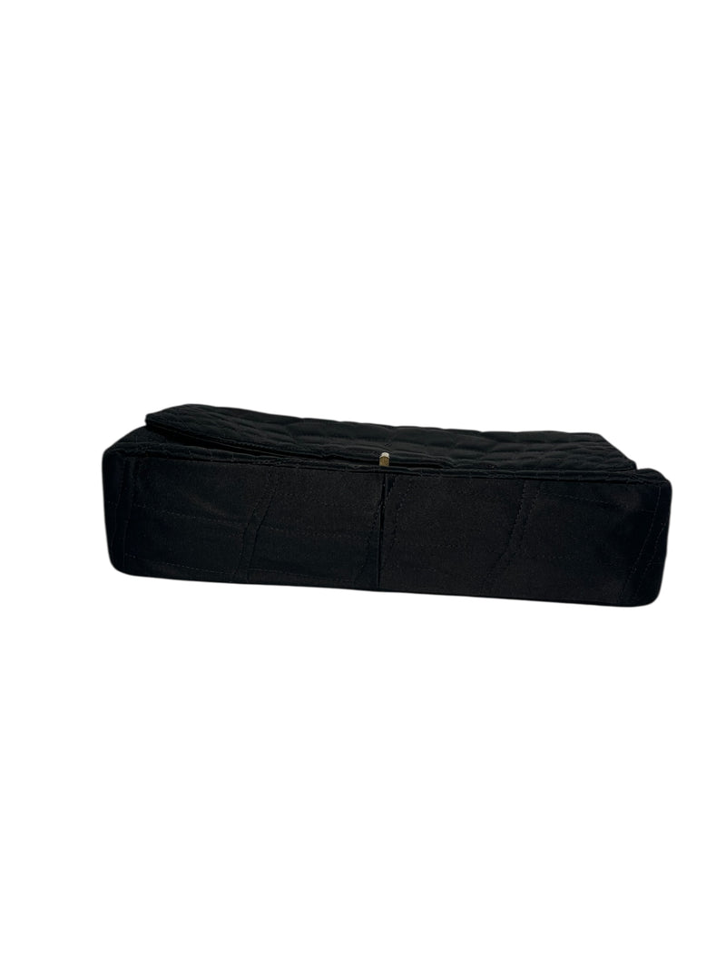 CHANEL/Hand Bag/Stripe/Nylon/BLK/QHD64VJ Entropy