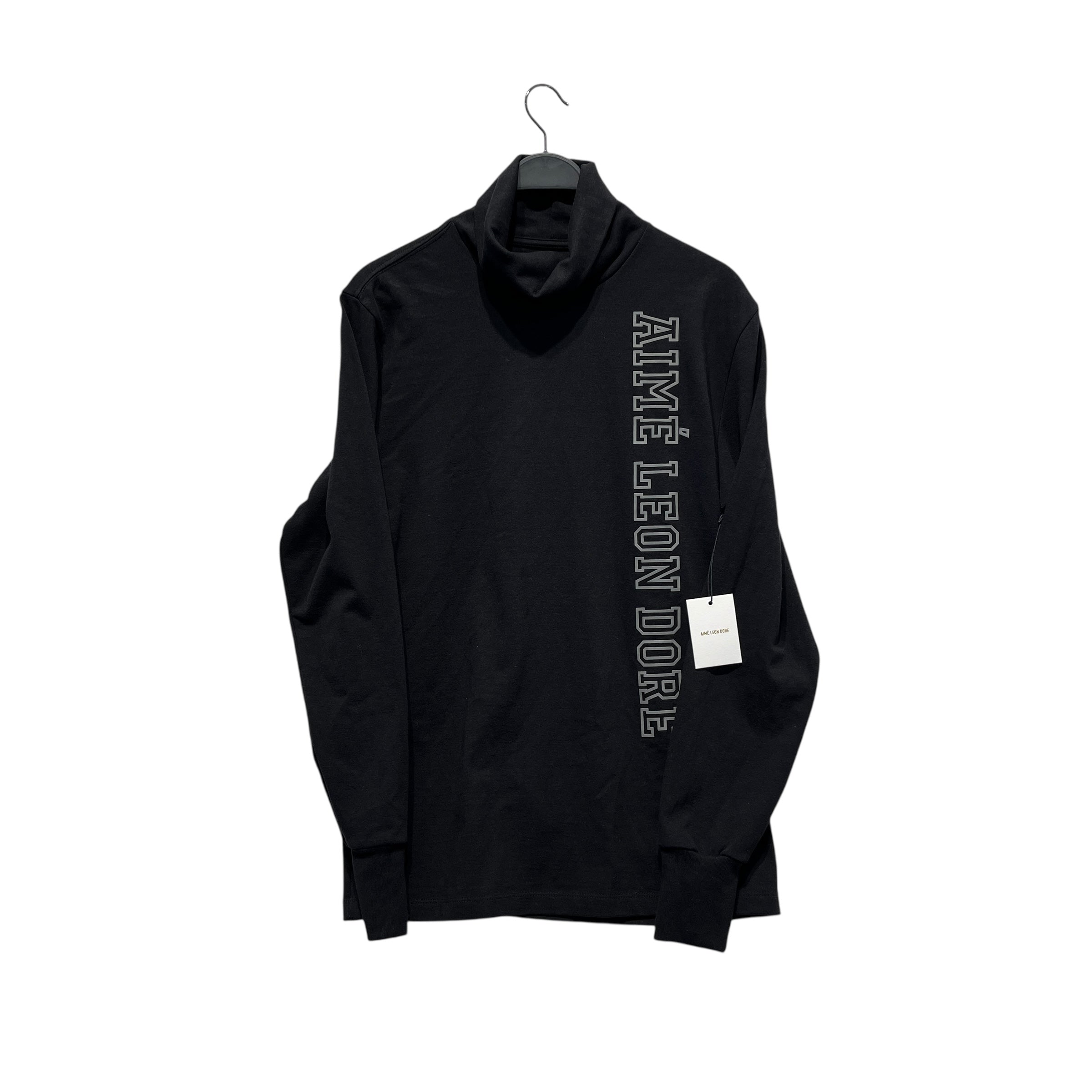 AIME LEON DORE/LS T-Shirt/L/Cotton/BLK/Turtle Neck/SIDE LOGO view 1