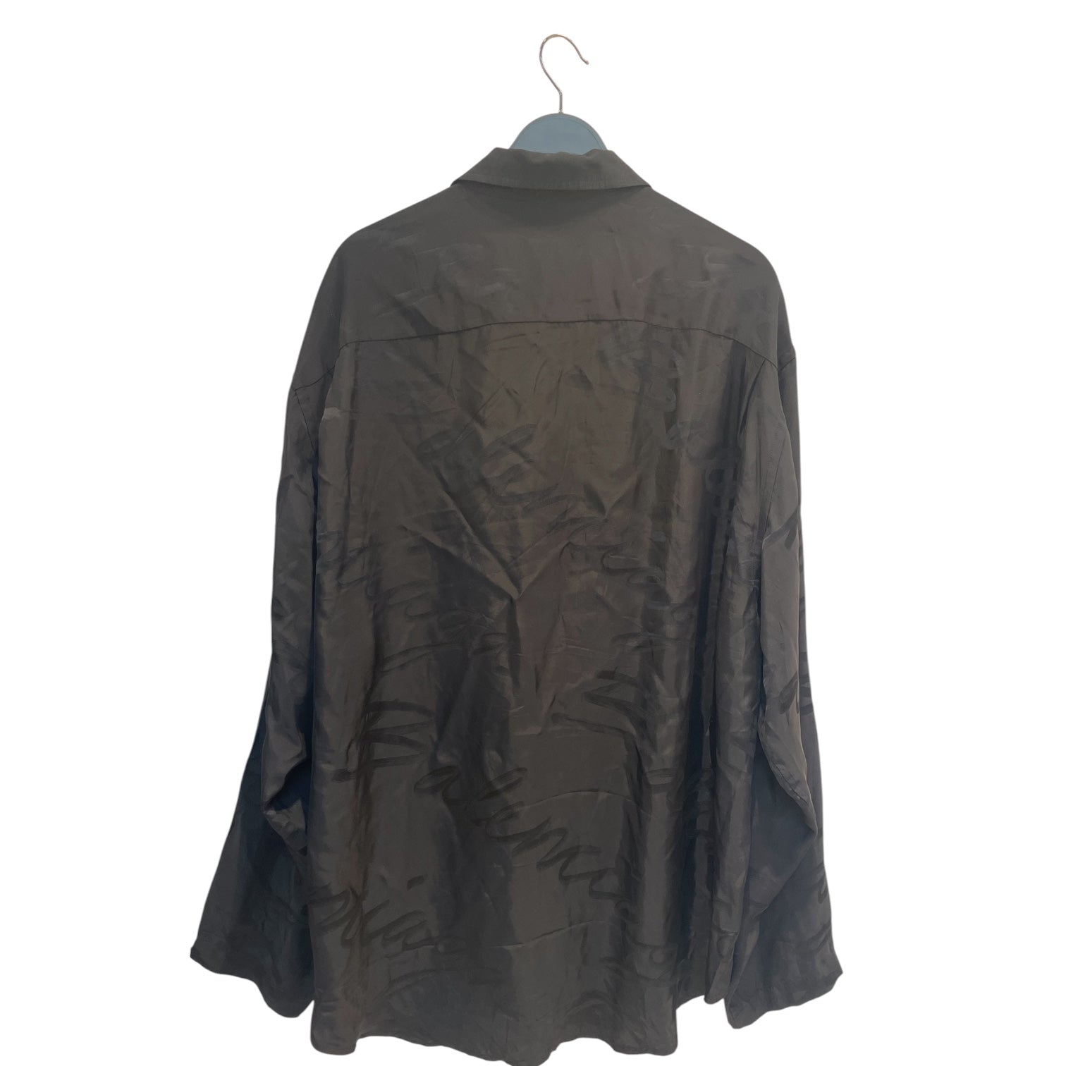 BALENCIAGA/SS Shirt/38/Cotton/BLK/Monogram/blk buttons/balenciaga pattern view 2