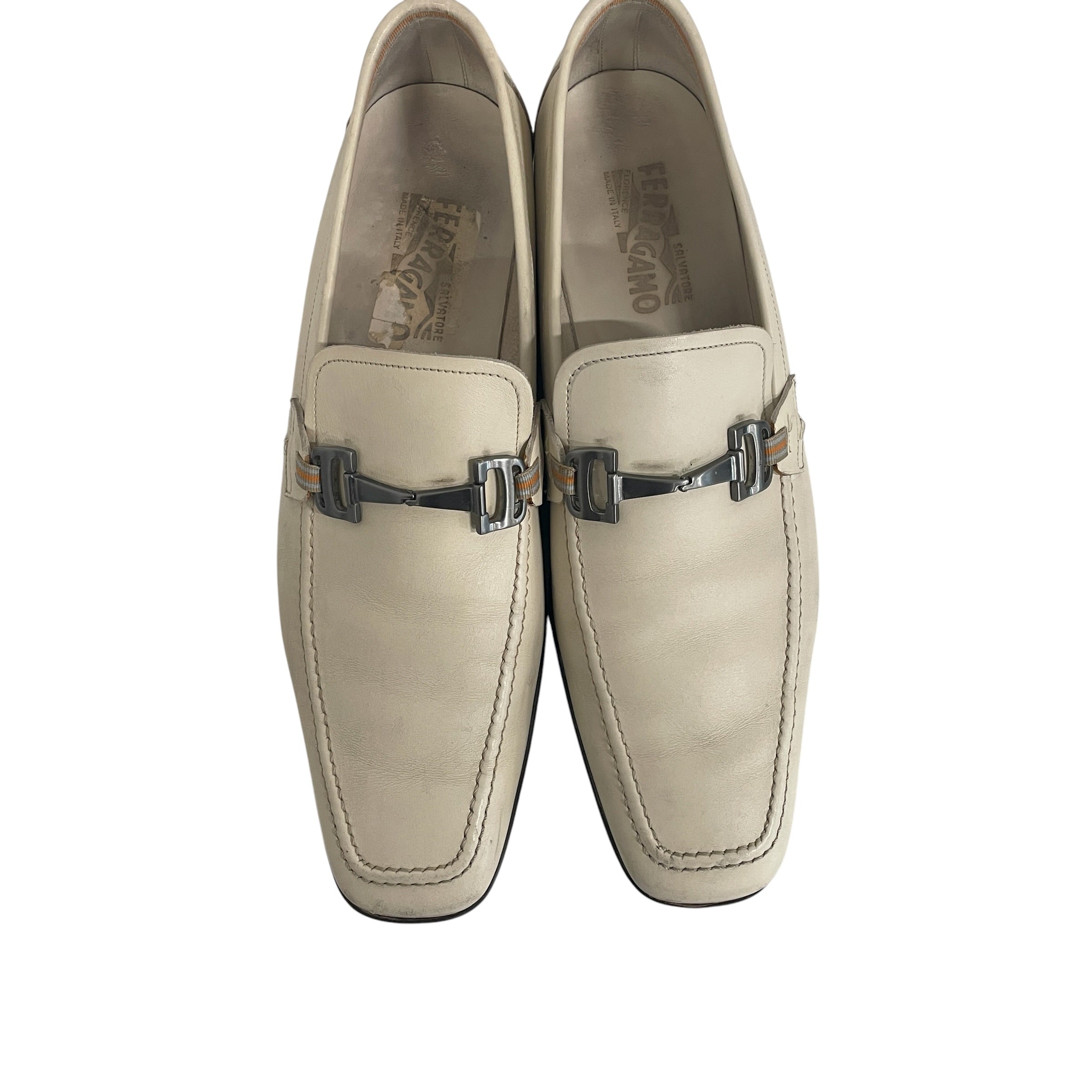 Salvatore Ferragamo/Loafers/US 10.5/Leather/CRM/DEER LEATHER view 4