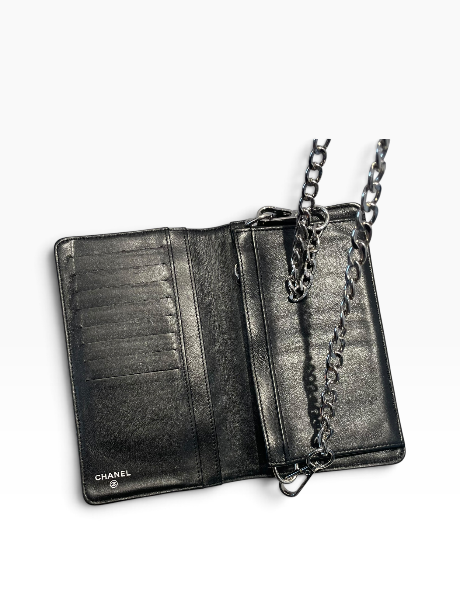 CHANEL/Wallet/Leather/BLK/L's/Chain Wallet Bag view 4
