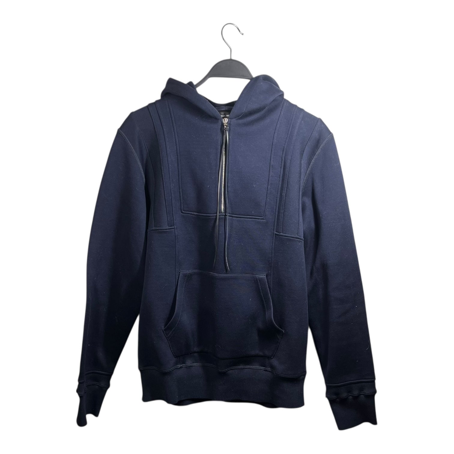 Alexander McQueen/Zip Up Hoodie/L/Cotton/NVY/Panel Zip Up Hoodie view 1