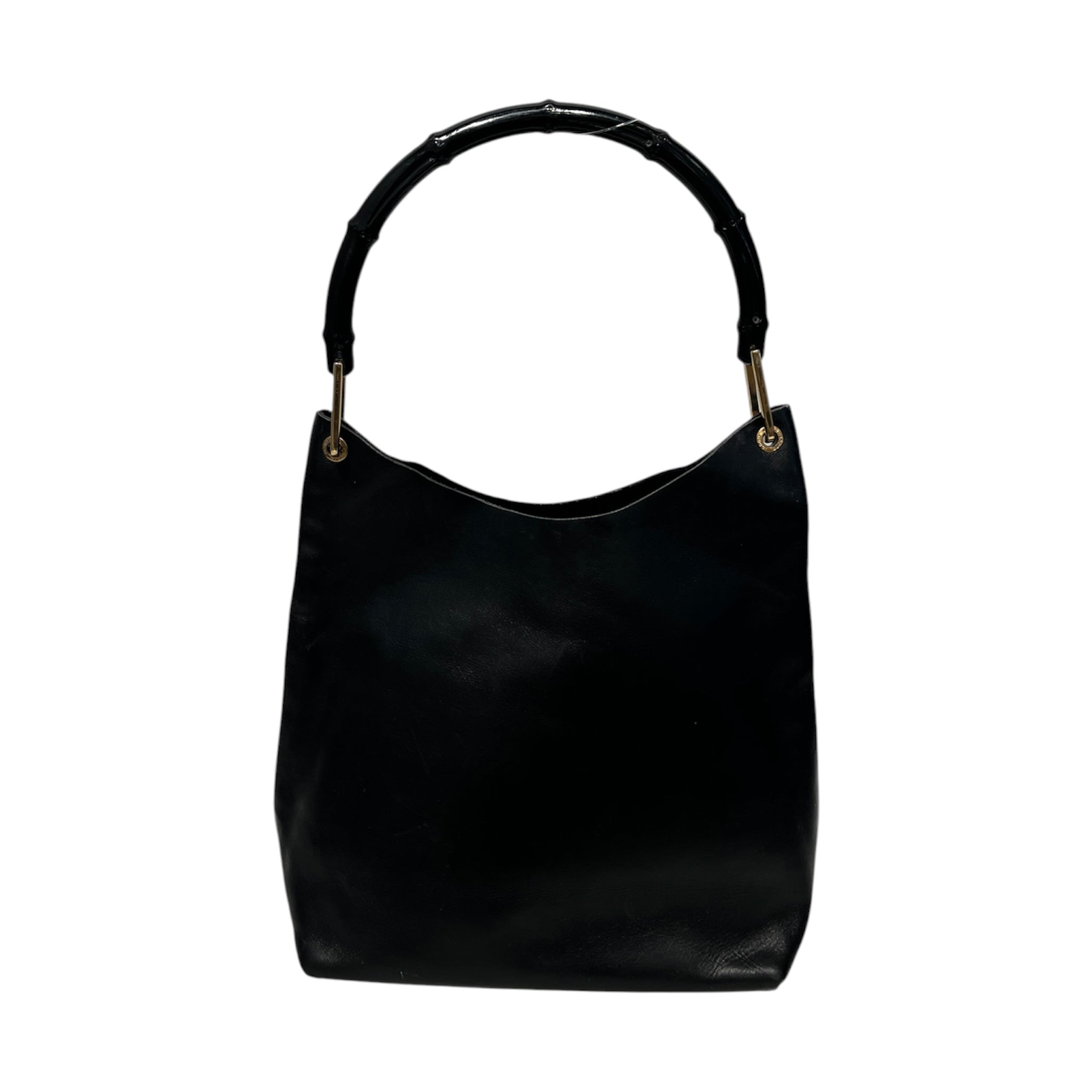 GUCCI/Hand Bag/Leather/BLK/Bamboo Hobo Shldr Bag view 1