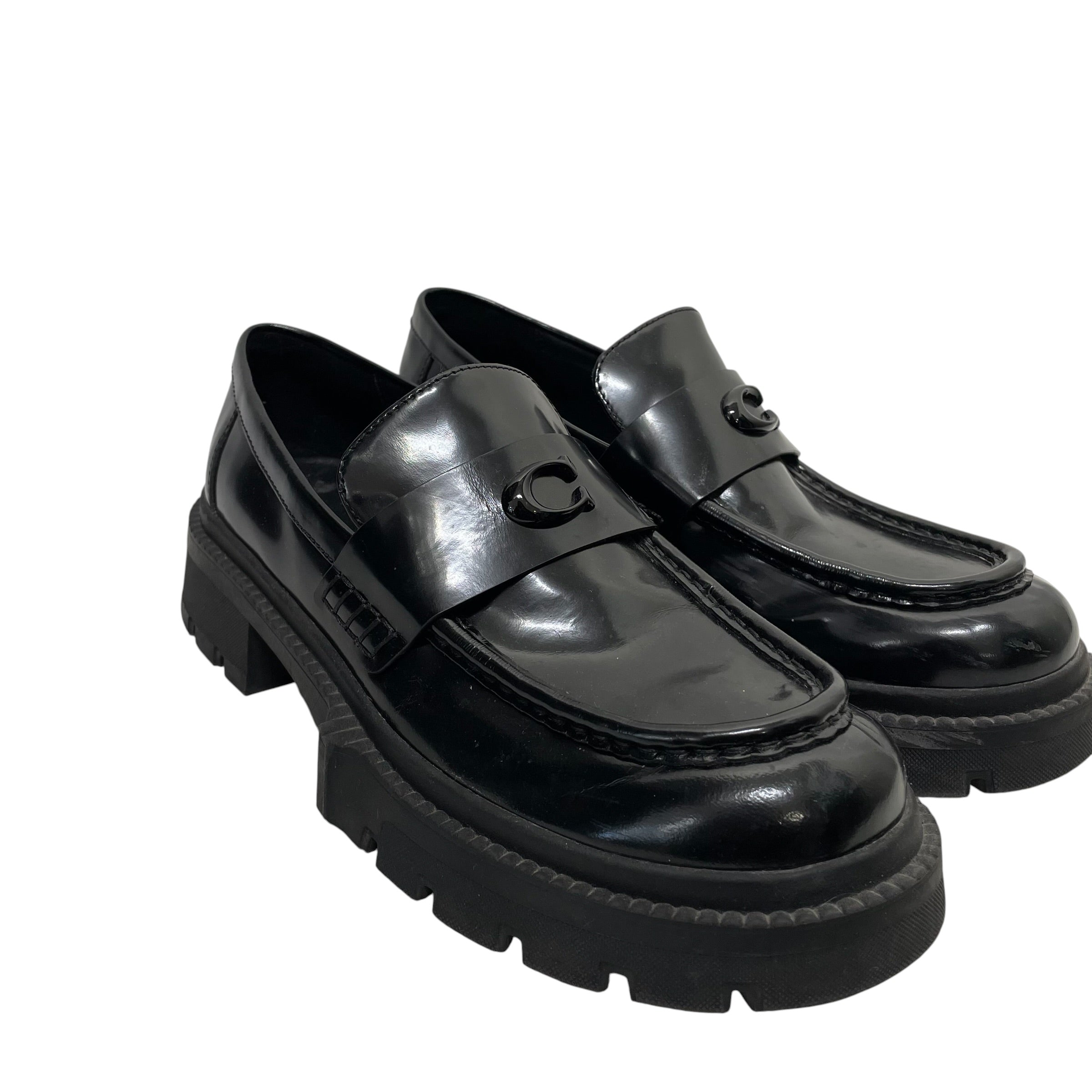COACH/Low-Sneakers/US 8.5/Leather/BLK/ view 5