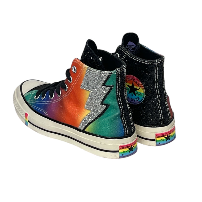 CONVERSE/Hi-Sneakers/US 7/Glitter/MLT/pride hightop shoe