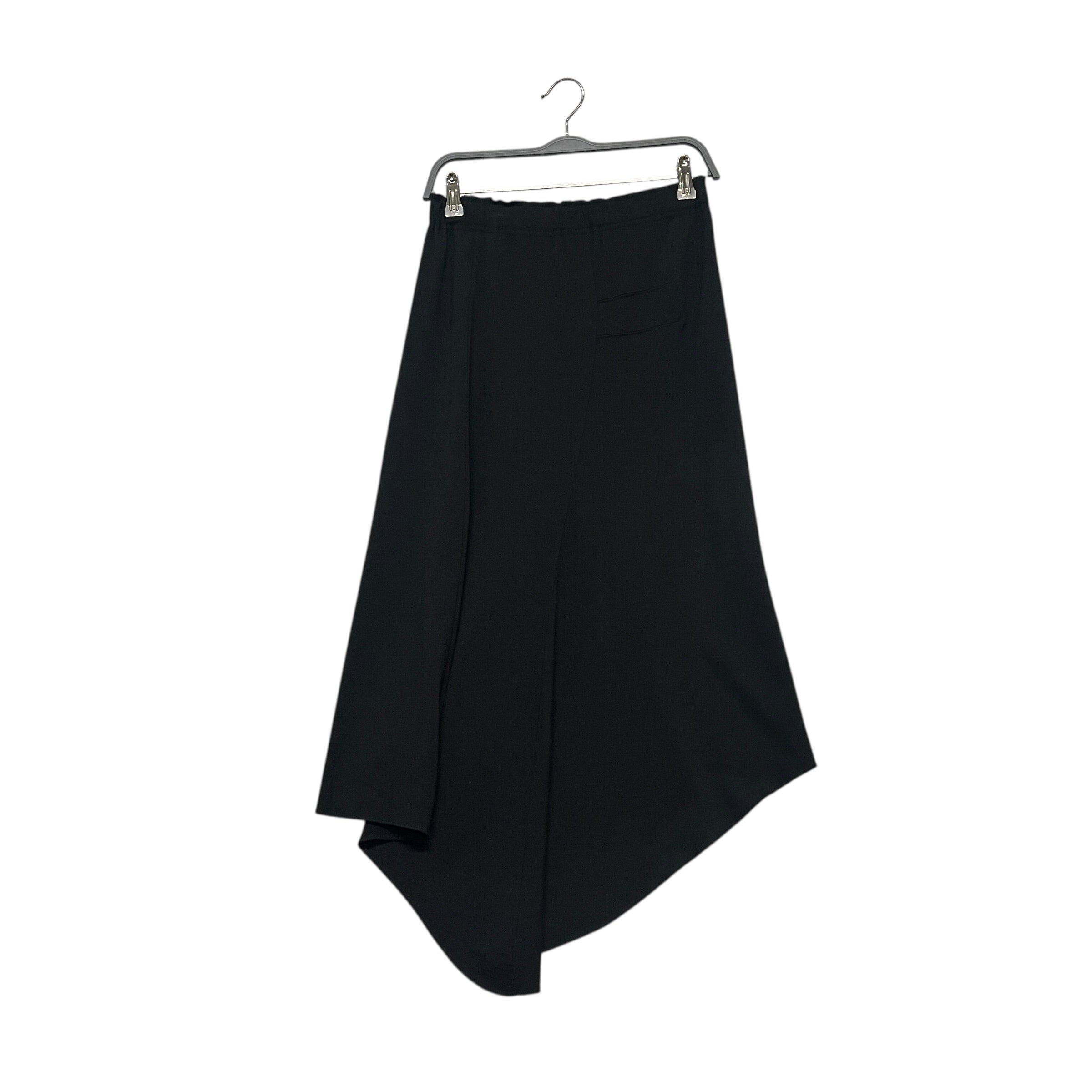 COMME des GARCONS/Long Skirt/Wool/BLK/PANELED ASYM view 2