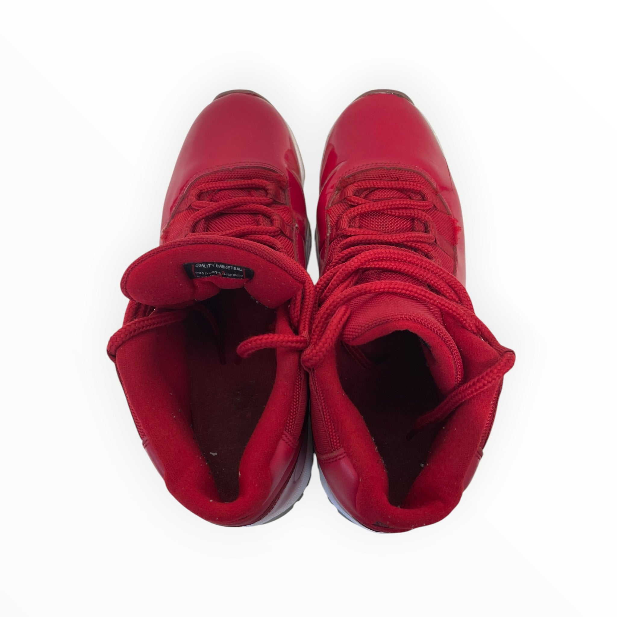 NIKE/AIR JORDAN 11 RETRO/Hi-Sneakers/US 10/Leather/RED/378037-623 view 3