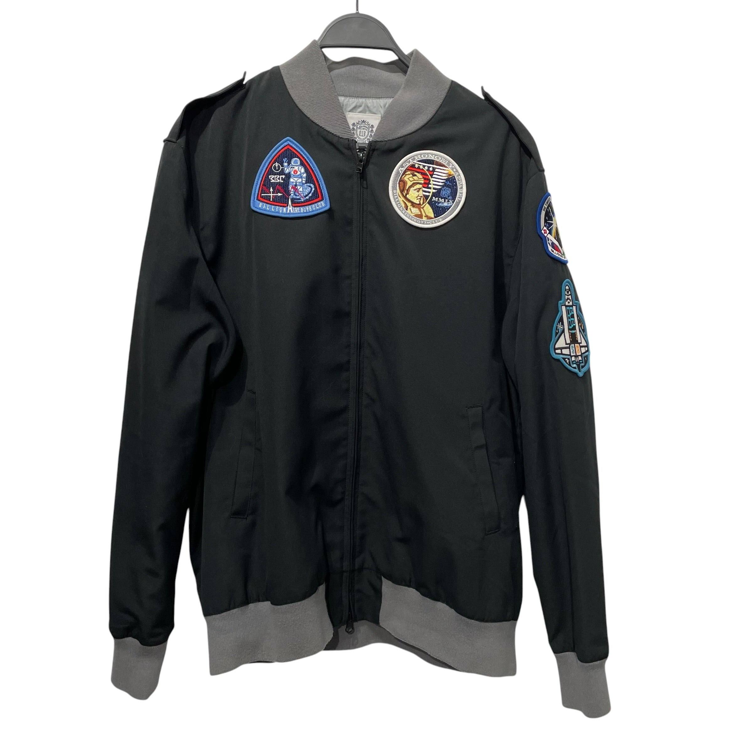 BILLIONAIRE BOYS CLUB/Flight Jkt/XL/Nylon/BLK/space patches view 1