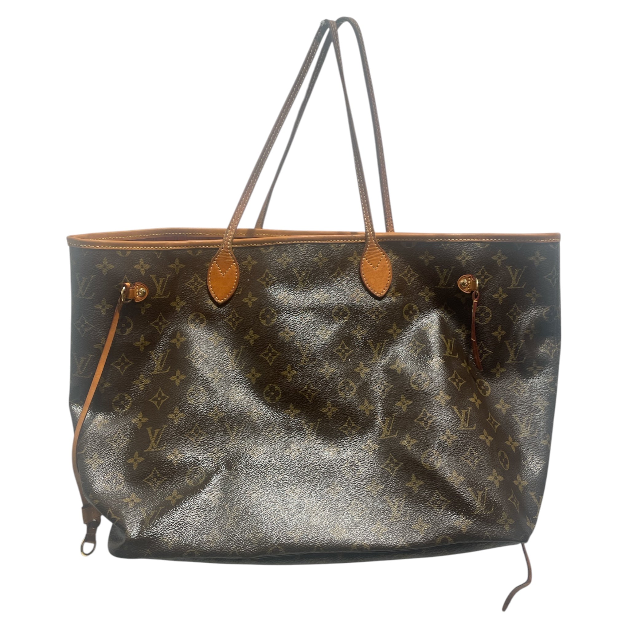 LOUIS VUITTON/Tote Bag/Monogram/BRW/MM NEVERFULL ORANGE view 1