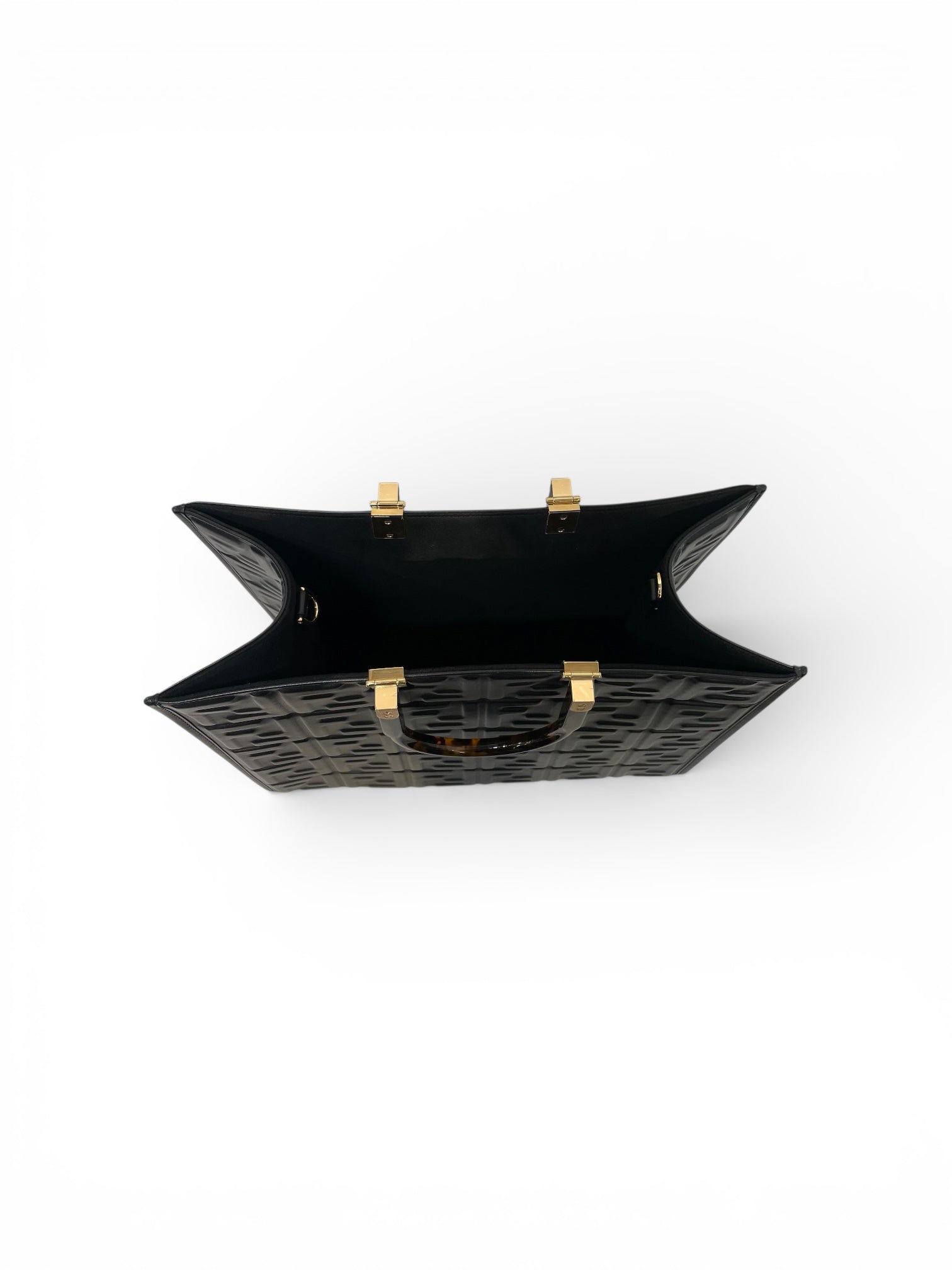 FENDI/Tote Bag/Monogram/Leather/BLK/Sunshine Medium Shopper view 4