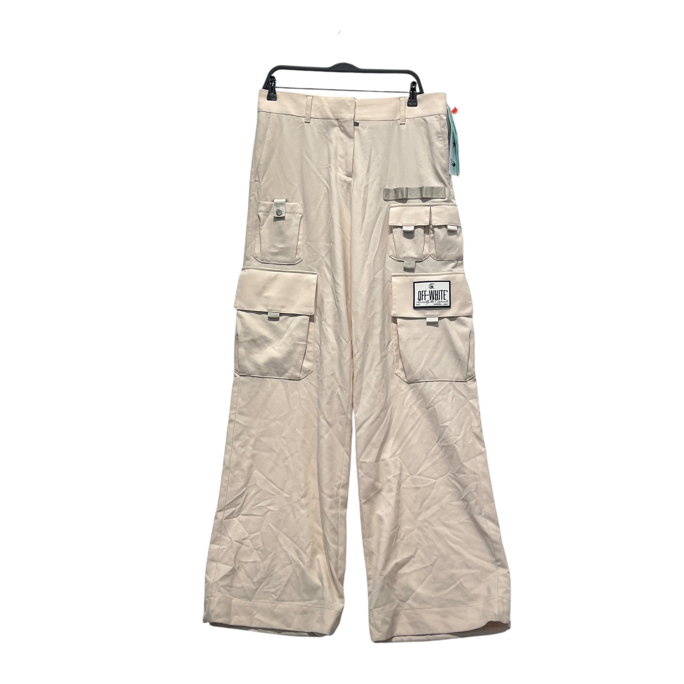 OFF-WHITE/Cargo Pants/S/M/Cotton/WHT/Low-rise/OFF-WHT TOYBOX BAGGY CARGO view 1