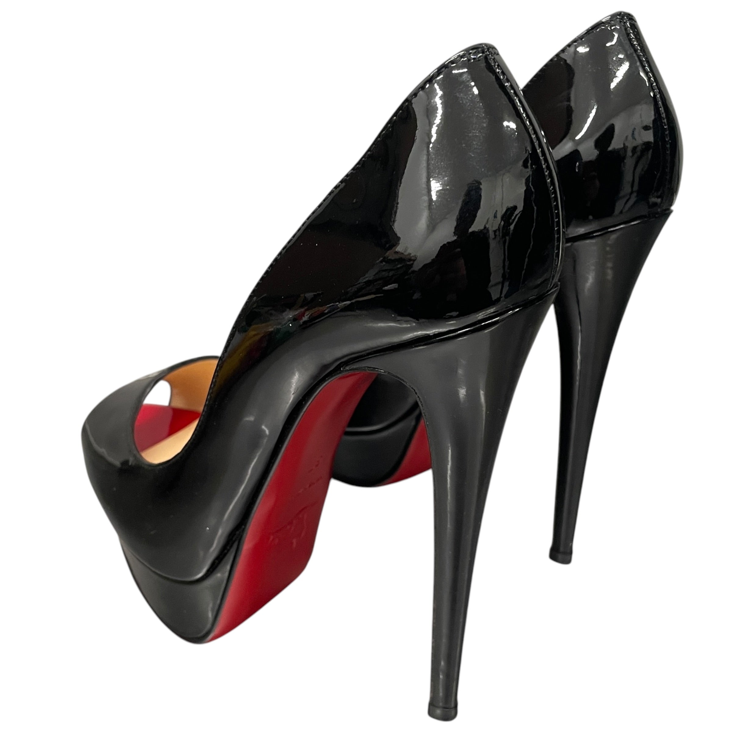 Christian Louboutin/Heels/EU 37/BLK/OPEN TOE view 2