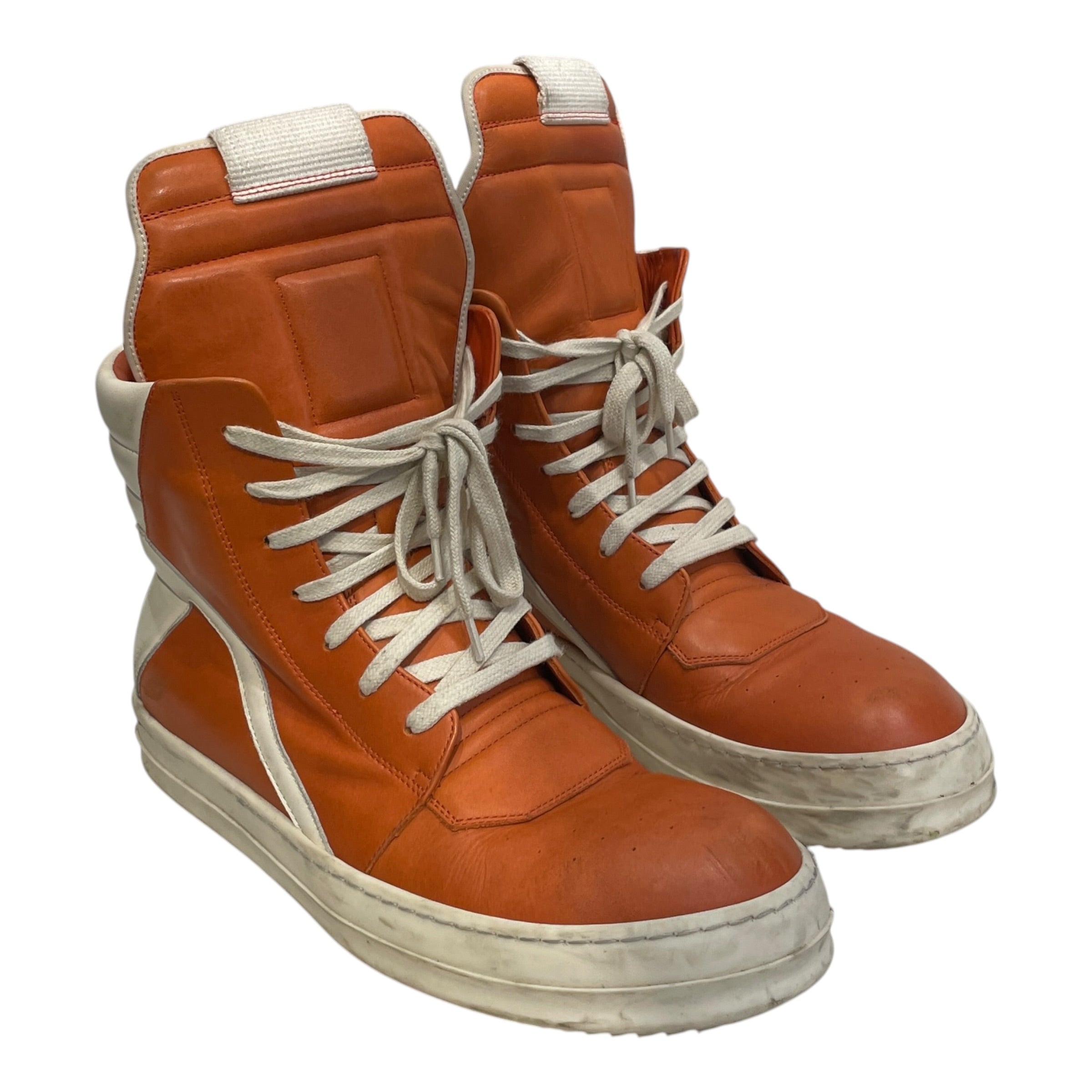 Rick Owens/Hi-Sneakers/EU 42/Leather/ORN/37680 ORANGE GEOBASKETS view 1