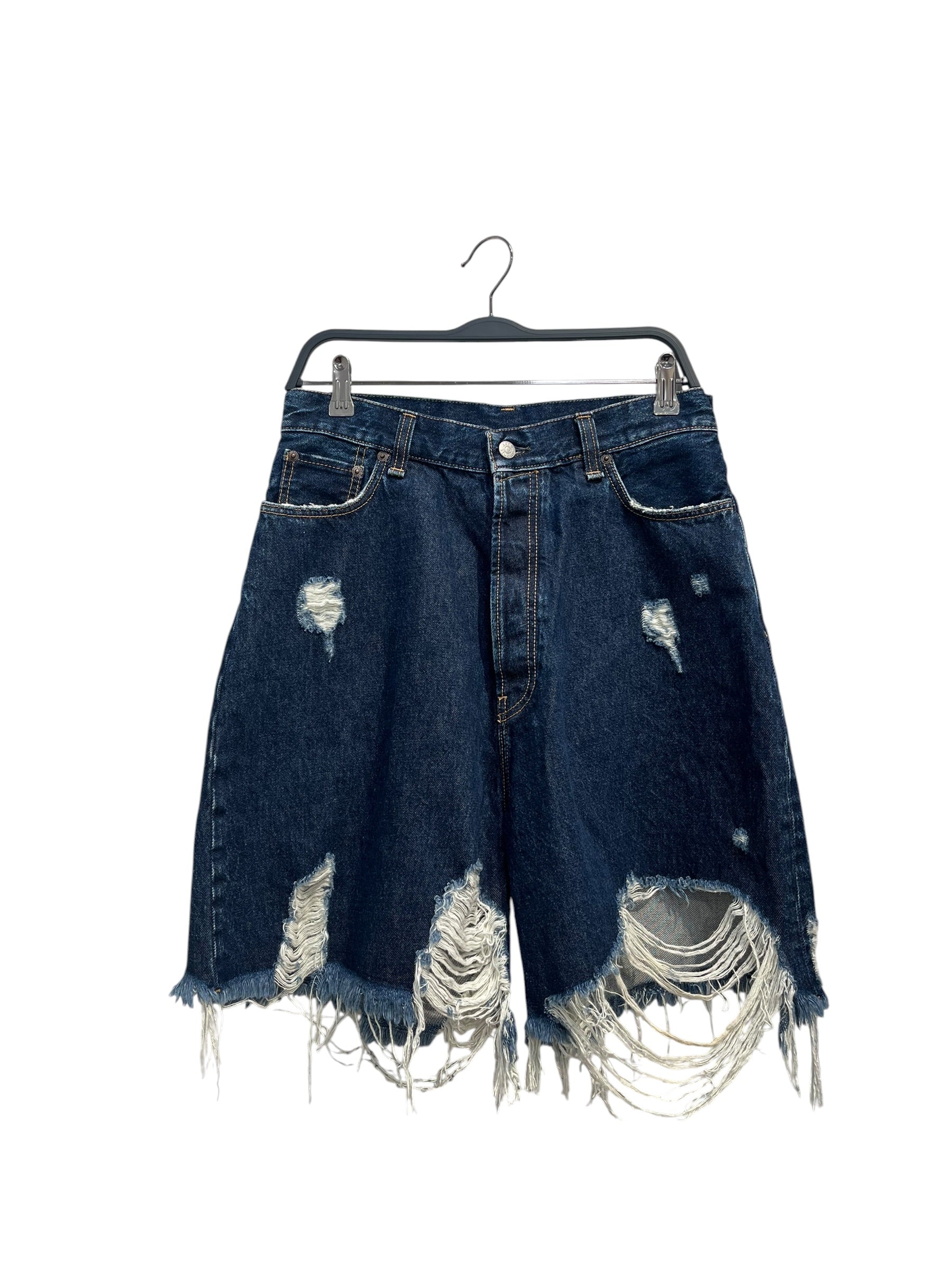 Acne Studios/Shorts/46/Cotton/BLU/DISTRRESSED HEAVILY view 1