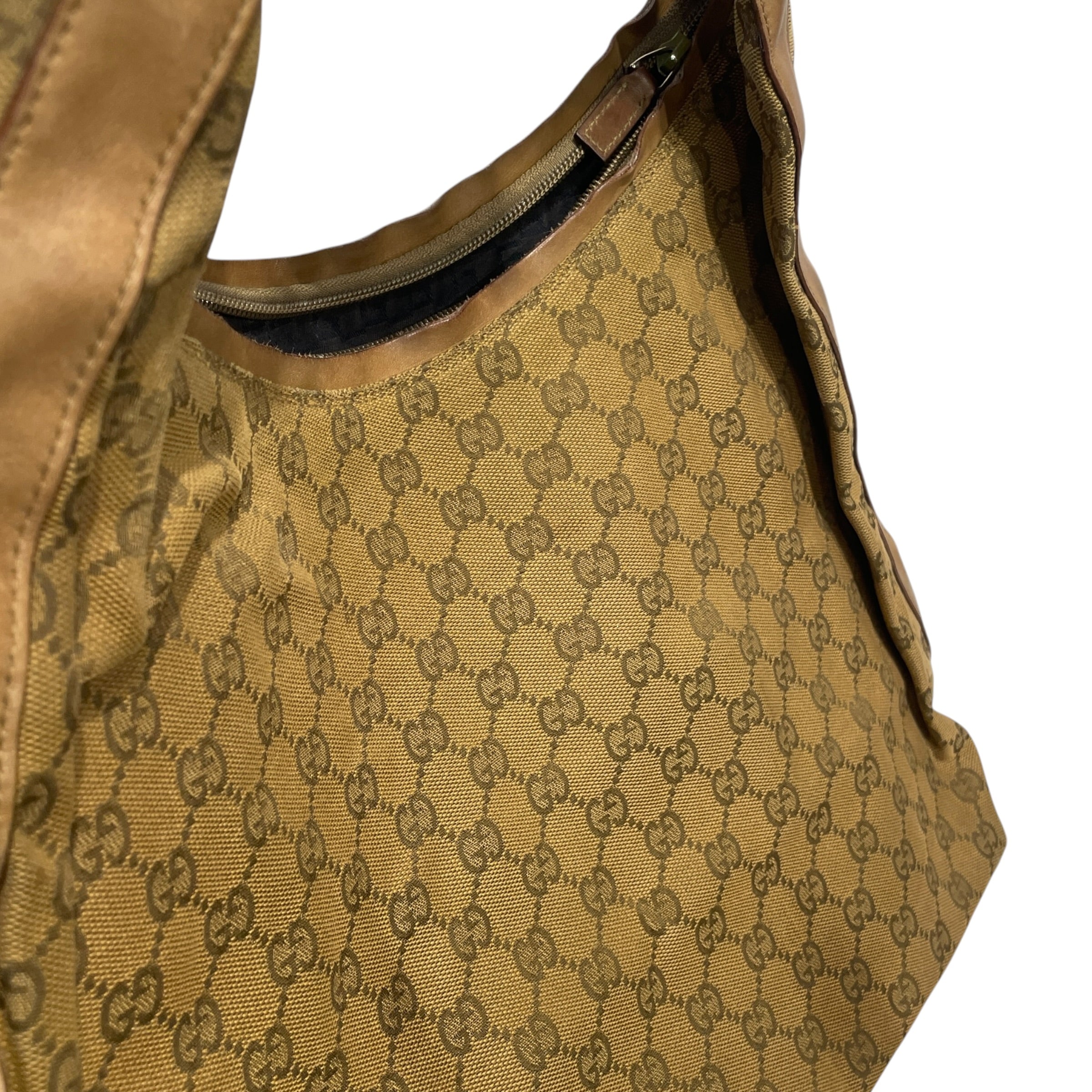 GUCCI/Bag/Monogram/Cotton/CML/LEATHER SIDES view 6