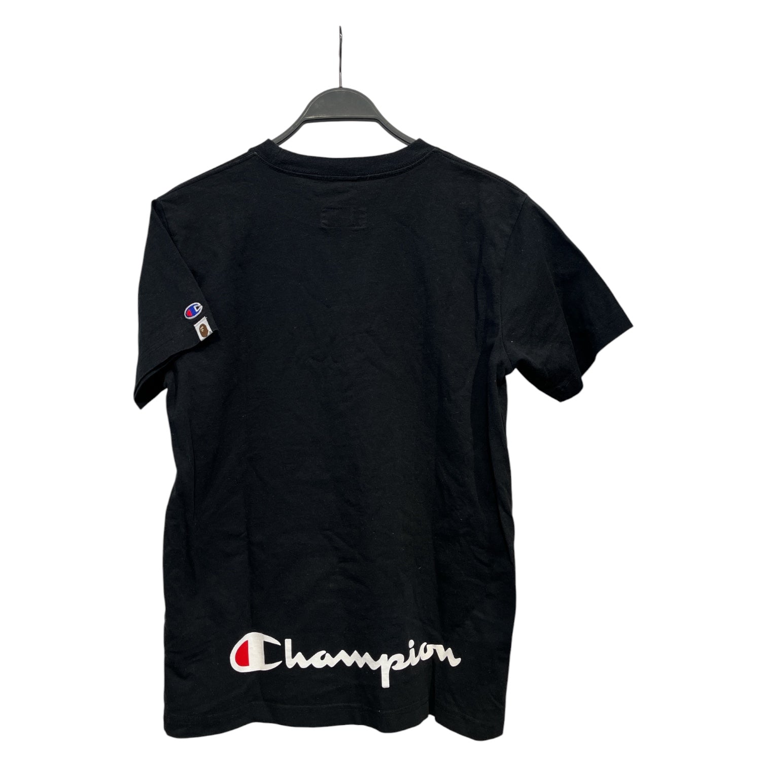 A BATHING APE/Champion/T-Shirt/M/Cotton/BLK/CLASSIC LOGO CHAMPION TEE view 2