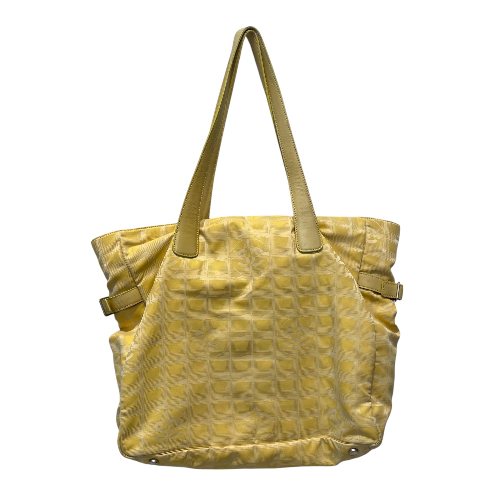 CHANEL/Tote Bag/Monogram/Nylon/YEL/Sport Ligne Travel Tote view 2