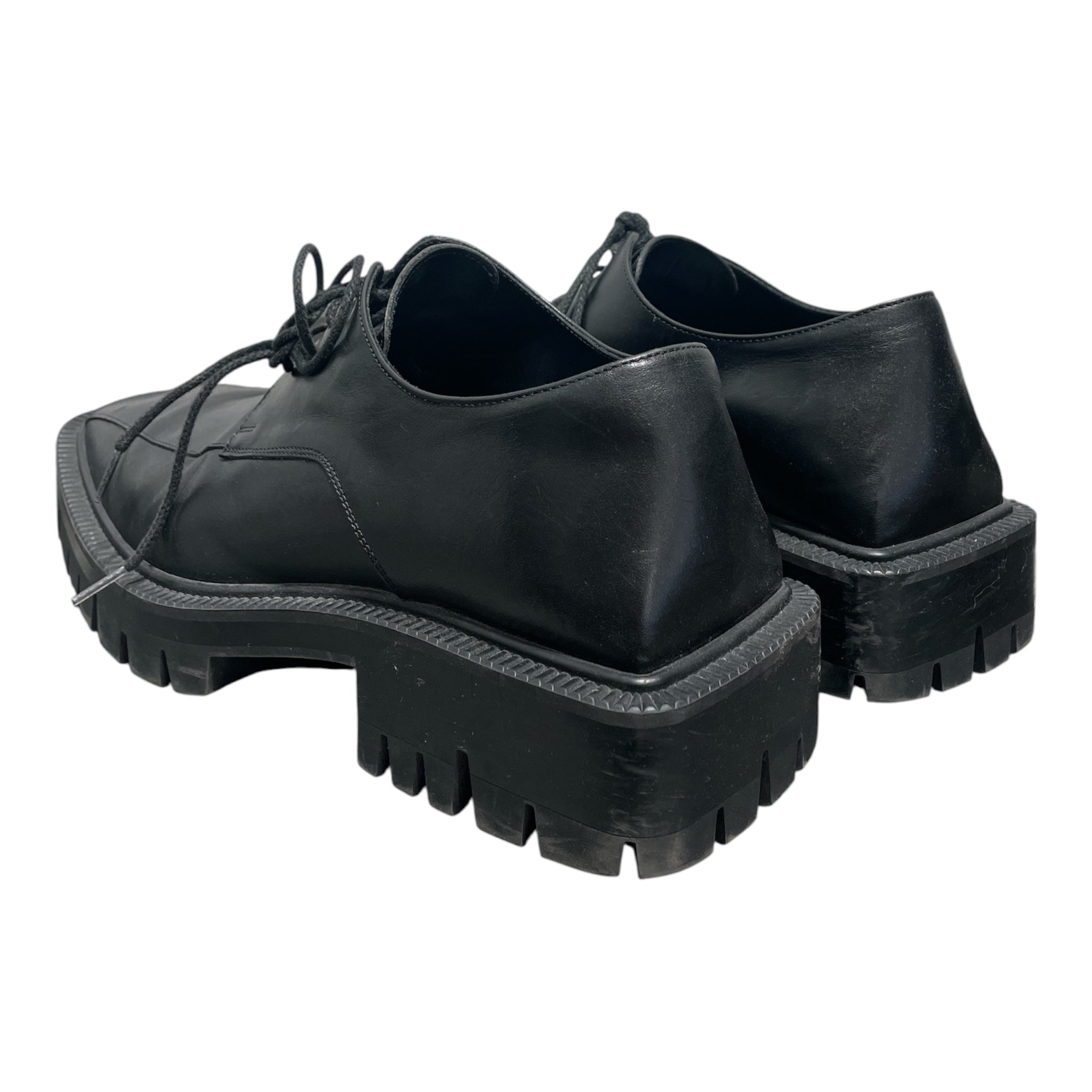 BALENCIAGA/Dress Shoes/EU 41/Leather/BLK/Lace-up Derby Square-toe view 2