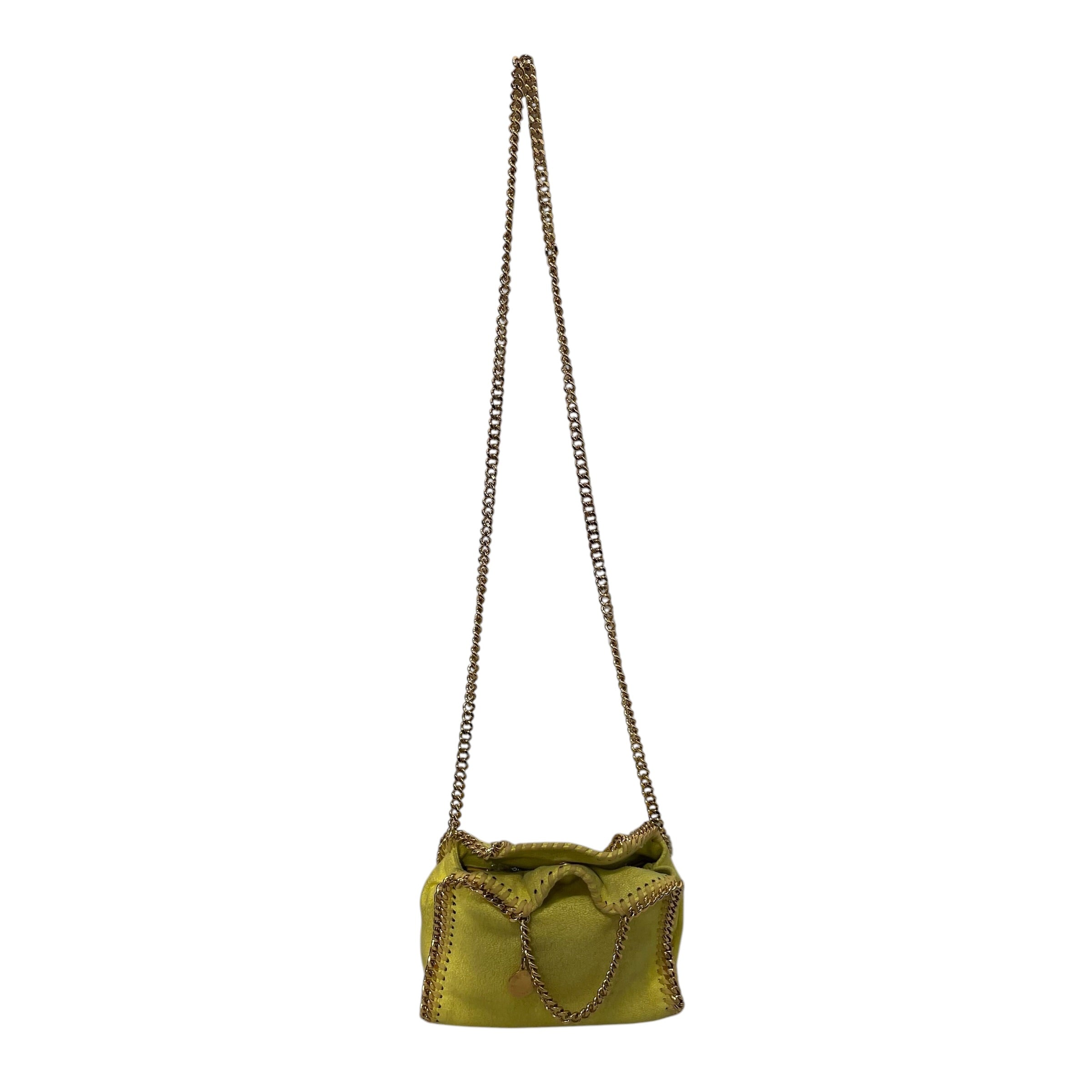 STELLAMcCARTNEY/Cross Body Bag/Suede/YEL/FABELLA GOLD CHAIN view 1