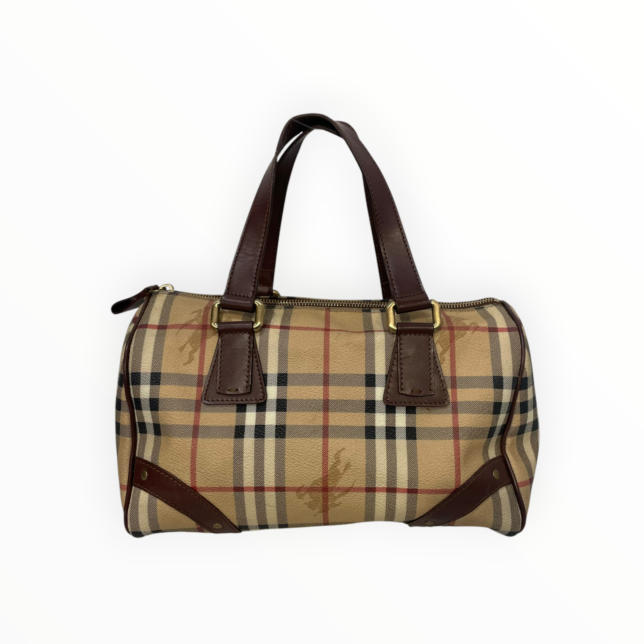 BURBERRY/Boston Bag/Plaid/Leather/BRW/HAYMARKET CHECK BOSTON BAG view 1