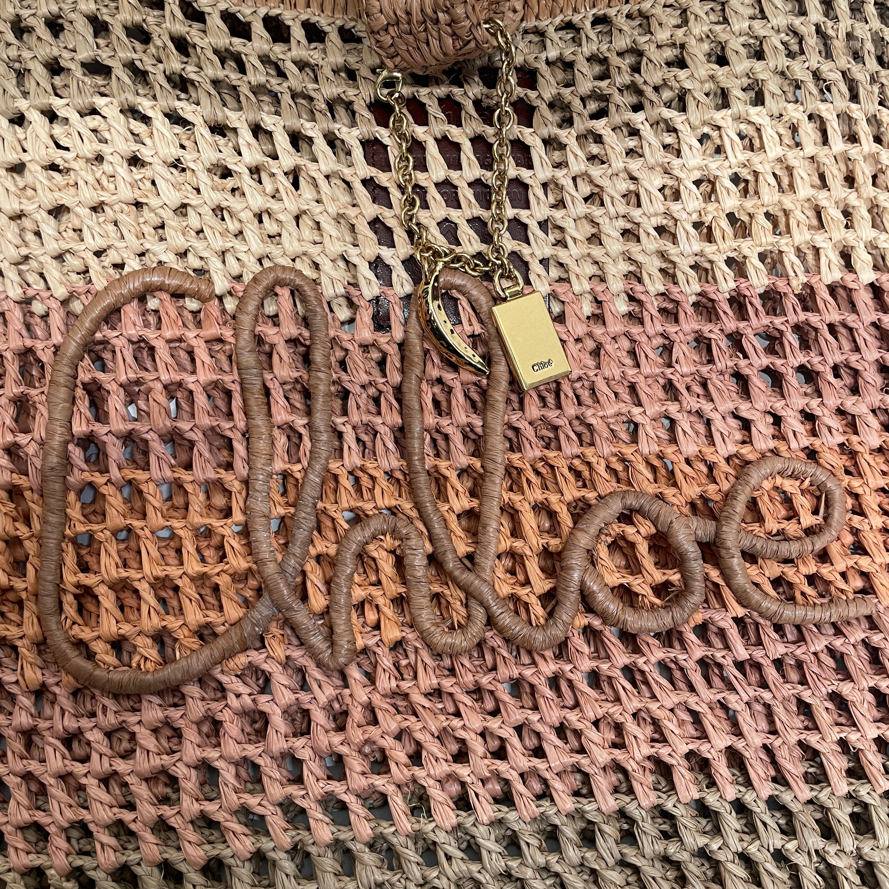 Chloe/Hand Bag/Stripe/BEG/SUMMER BANANA TOTE view 5