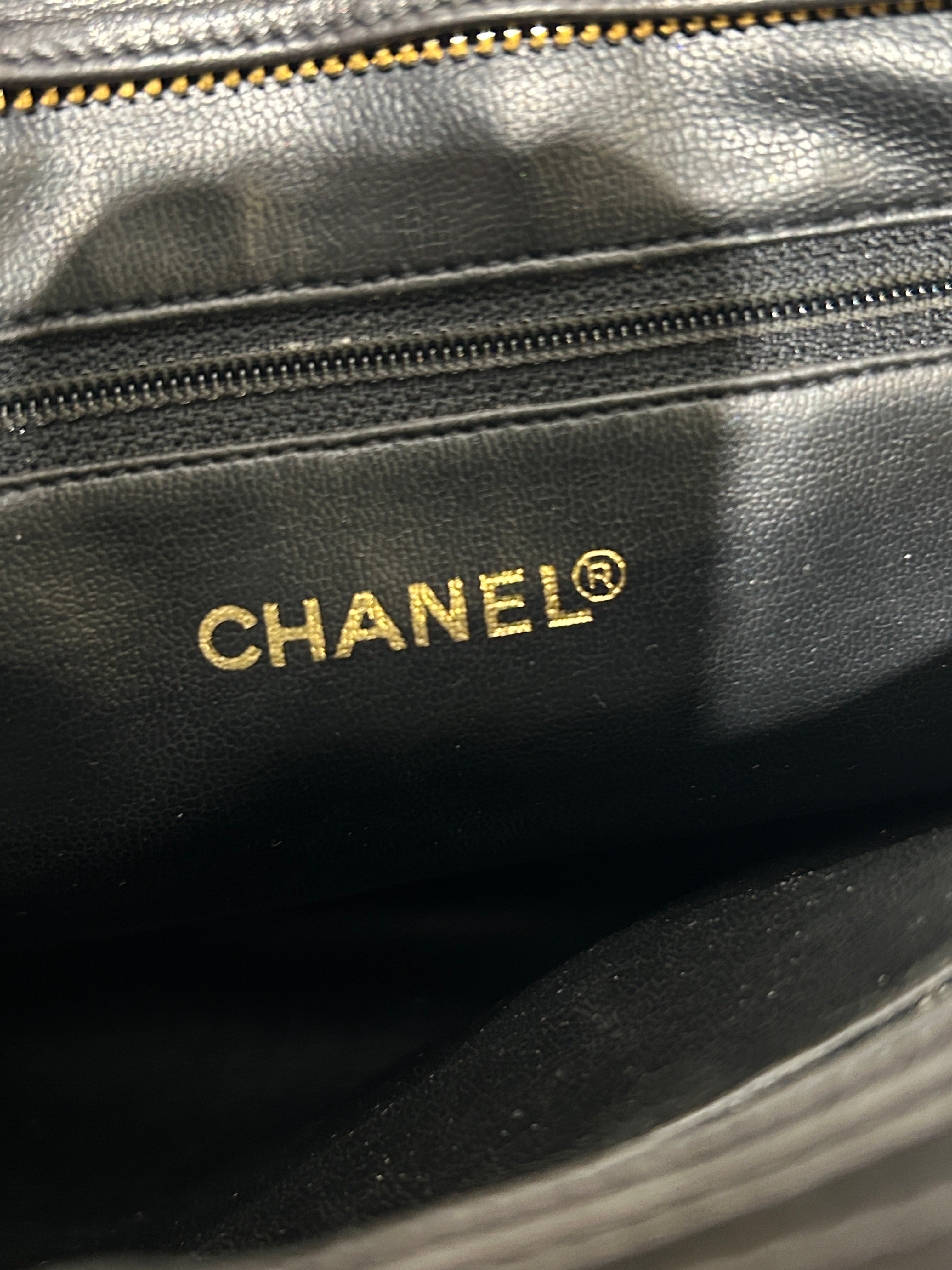 CHANEL/Tote Bag/Leather/BLK/TRIPLE CAVIAR view 5