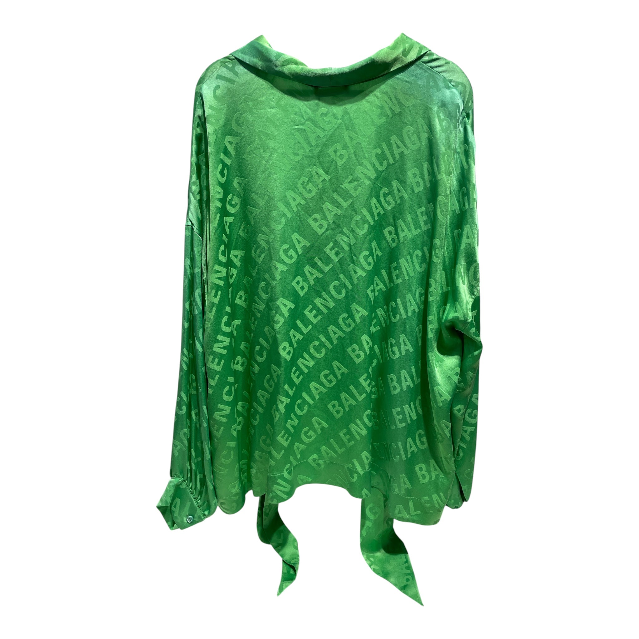 BALENCIAGA/Blouse/34/All Over Print/Silk/GRN/silk jacquard apple green view 2