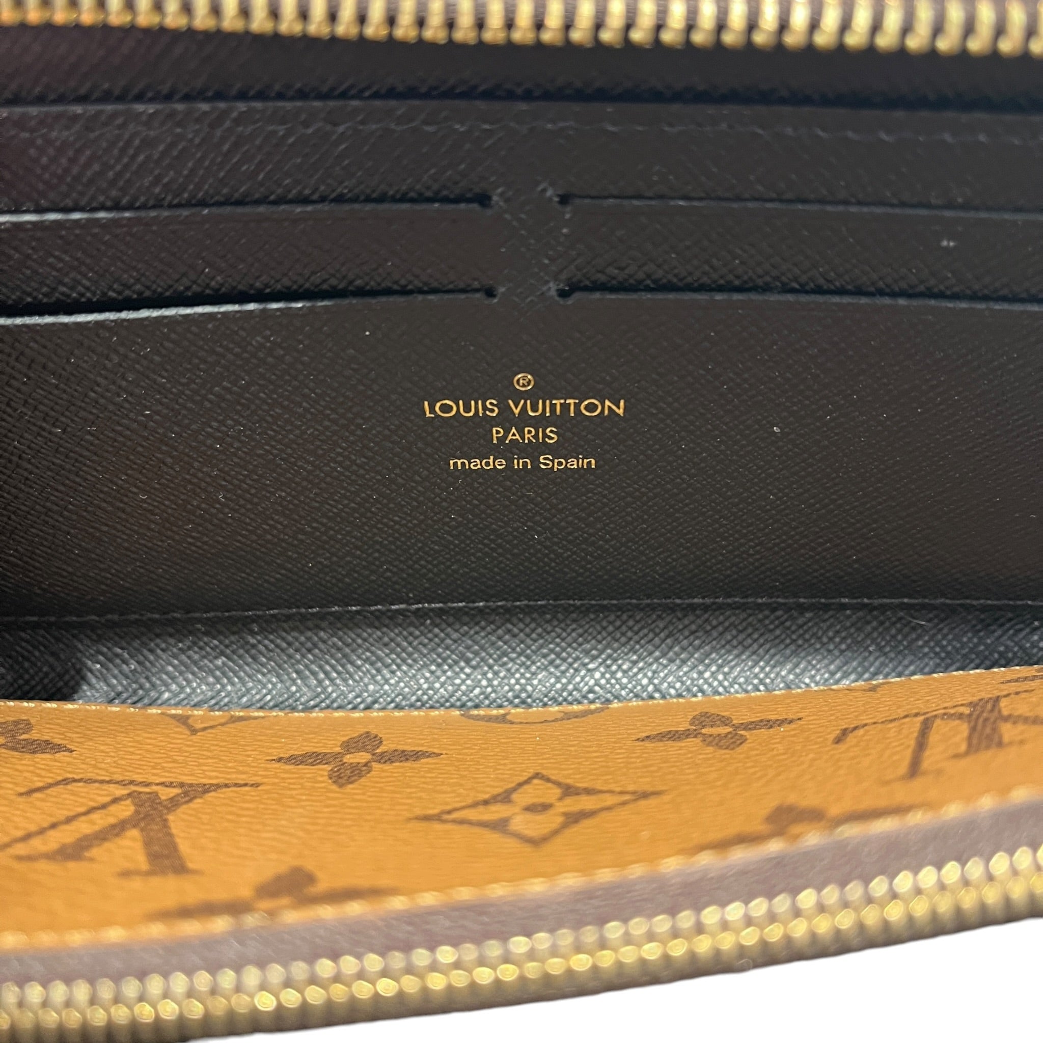 LOUIS VUITTON/Long Wallet/Monogram/Leather/BRW/L's/Reverse Monogram Clemence view 5