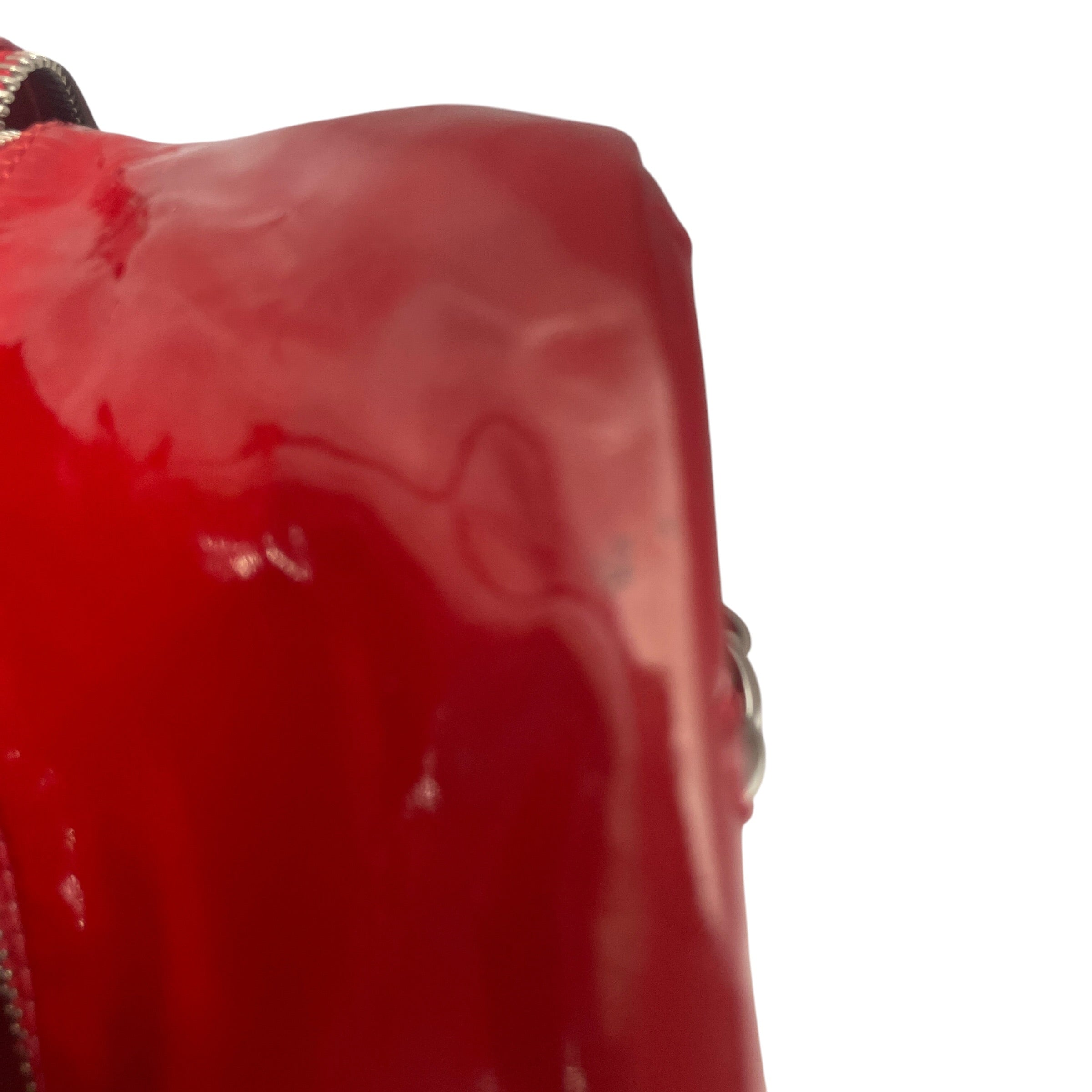 CHANEL/Bag/Leather/RED/Quilted CC Bowler view 6