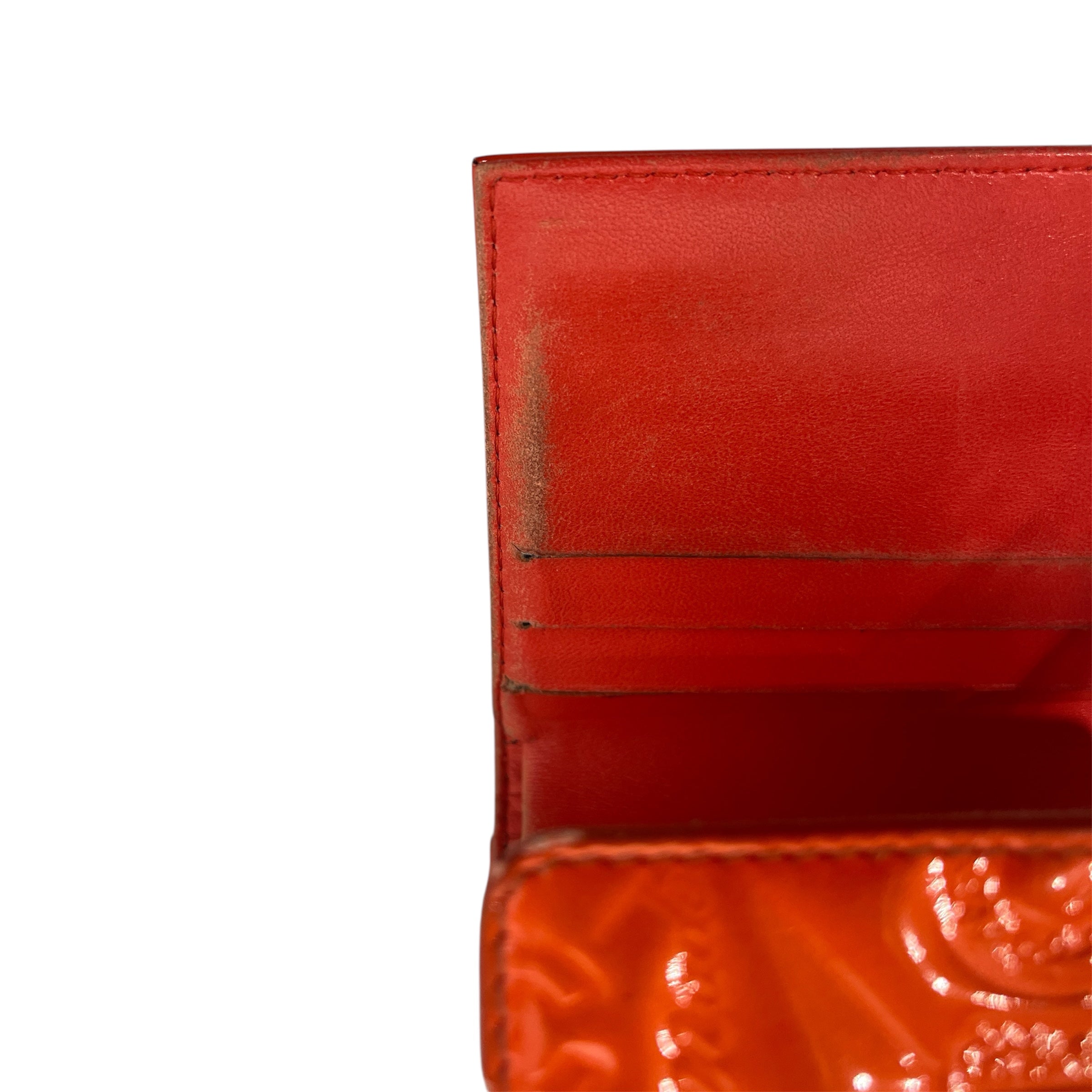 CHANEL/Trifold Wallet/Monogram/Leather/ORN/brilliant qulted patent leathe view 7