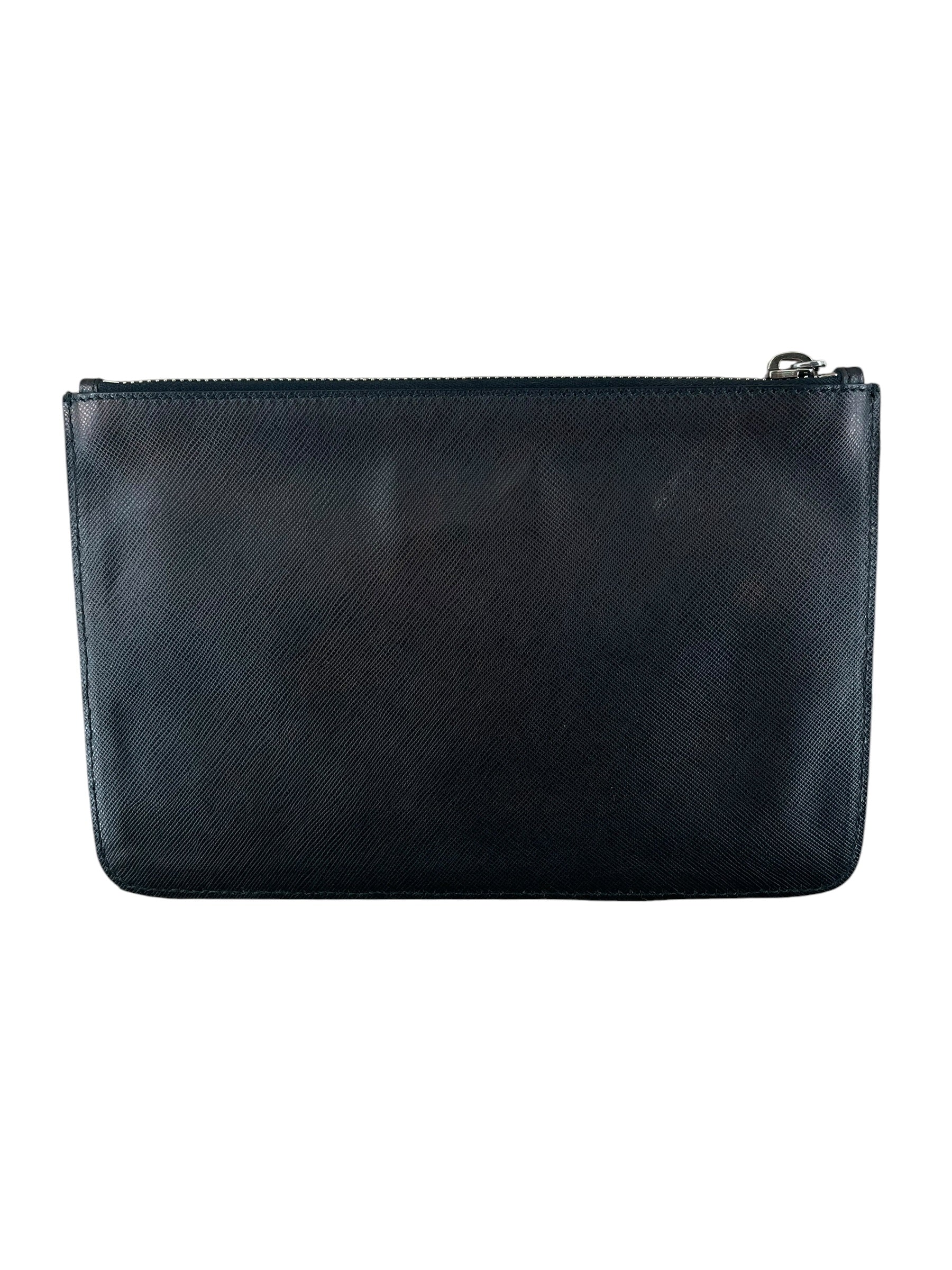 PRADA/Clutch Bag/Stripe/Leather/GRN/SAFFIANO STRIPED CLUTCH view 2