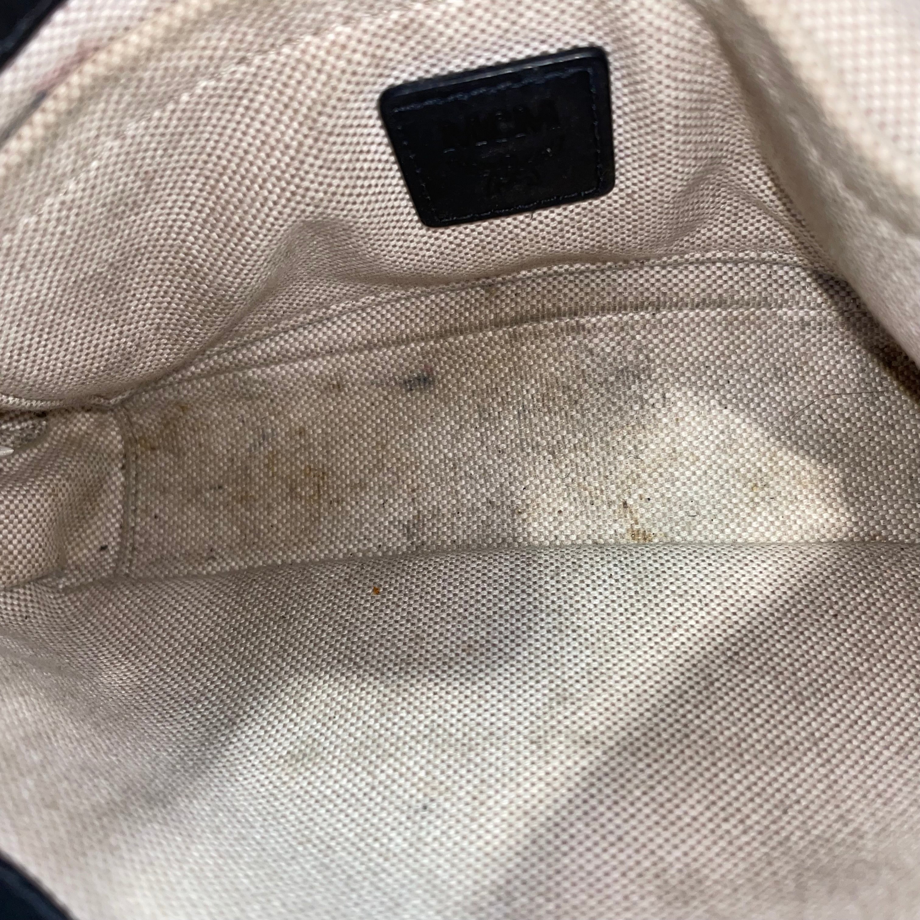 MCM/Hand Bag/Monogram/Leather/BLK/delmy visetos mini shoulder view 3
