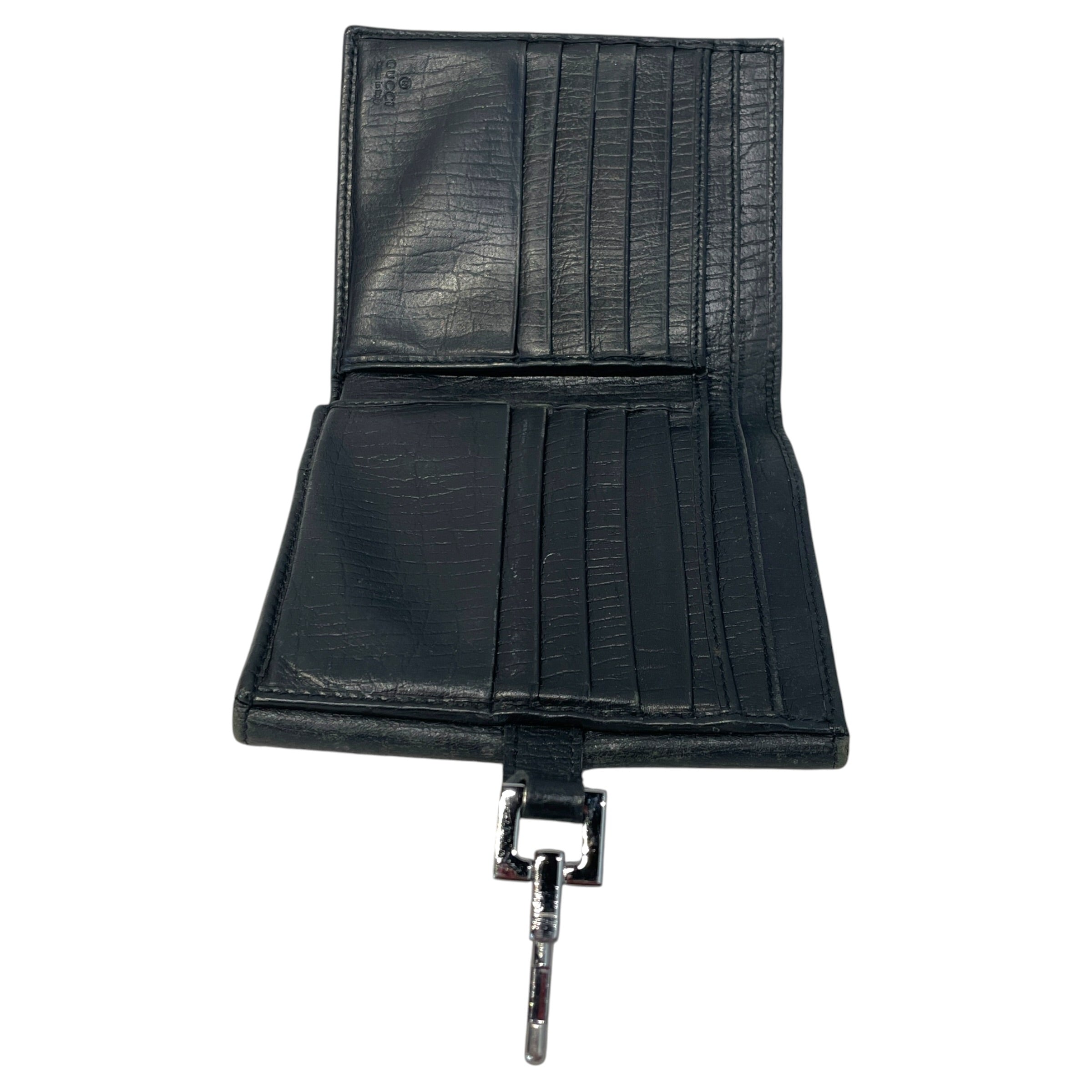 GUCCI/Wallet/Leather/BLK/Jackie Piston Lock Compact view 4