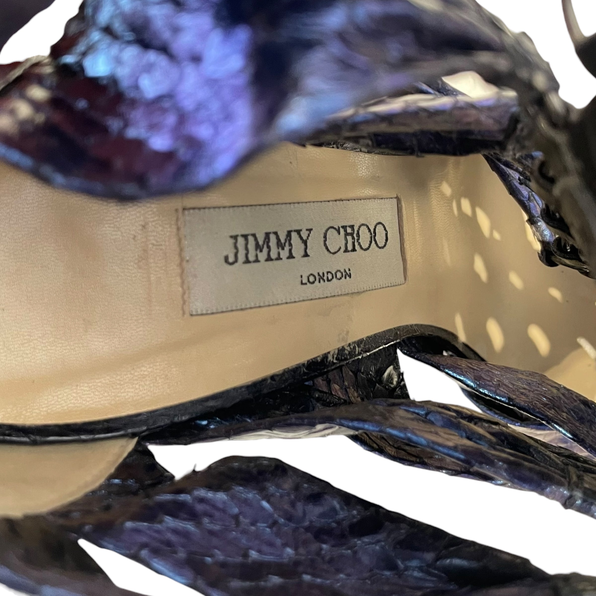JIMMY CHOO/Heels/EU 41/Iridescent/Leather/PPL/Ember Snakeskin view 4