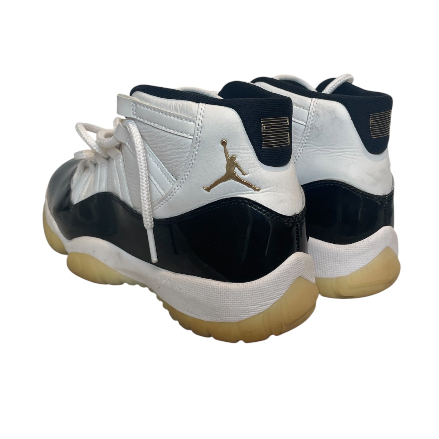 JORDAN BRAND/Hi-Sneakers/US 8.5/WHT/Retro Jordan 11 Blk/Gld view 2