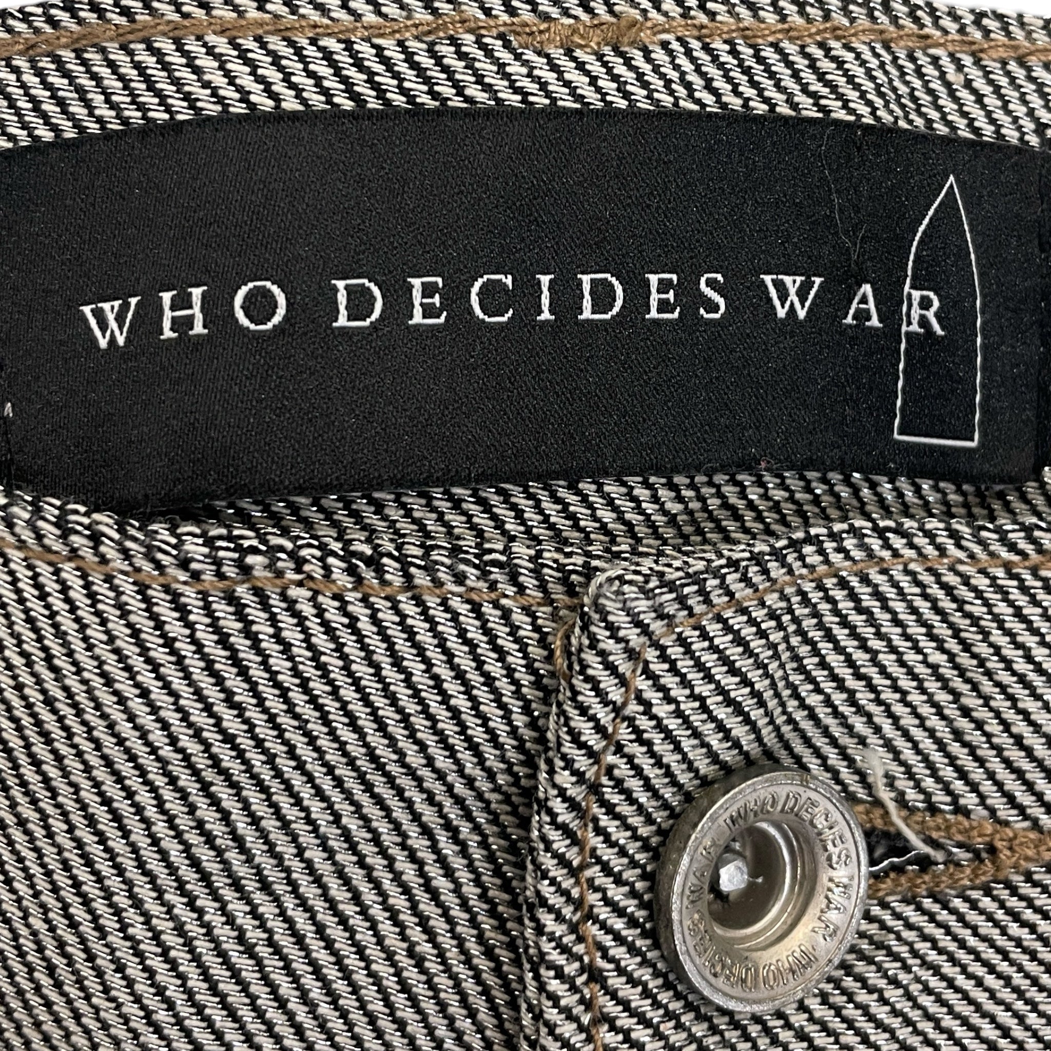 WHO DECIDES WAR/Straight Pants/38/Cotton/SLV/All Over Print/CHROME FUION view 3