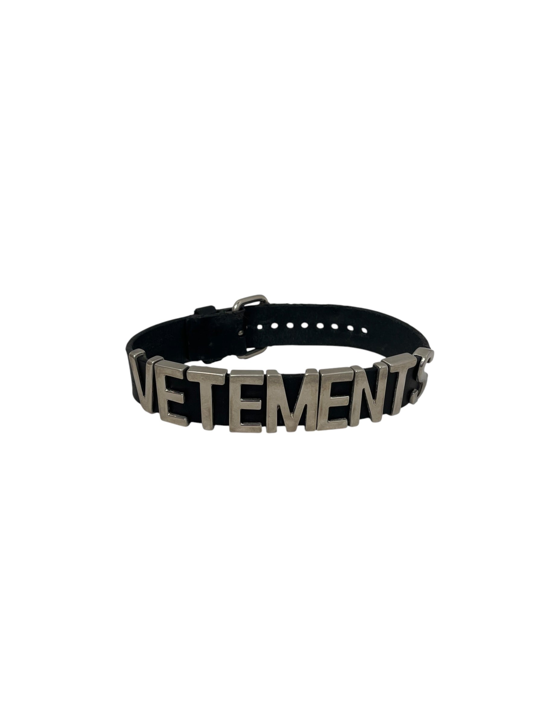 VETEMENTS/Necklace/BLK/L's/CHOKER SILVER SPELLOUT CHARM view 1