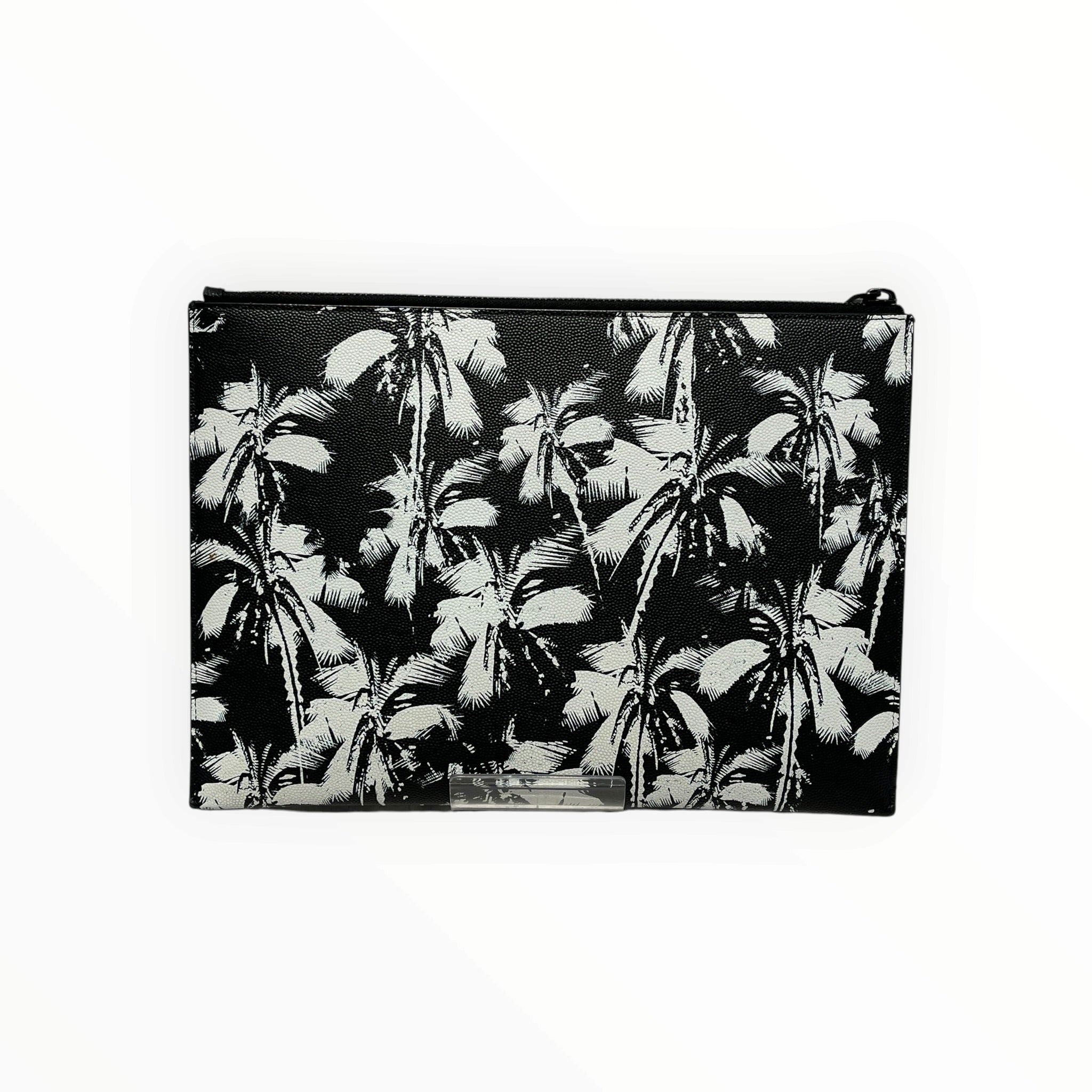 SAINT LAURENT/Clutch Bag/Graphic/Leather/BLK/PALM TREE GRAPHIC view 2