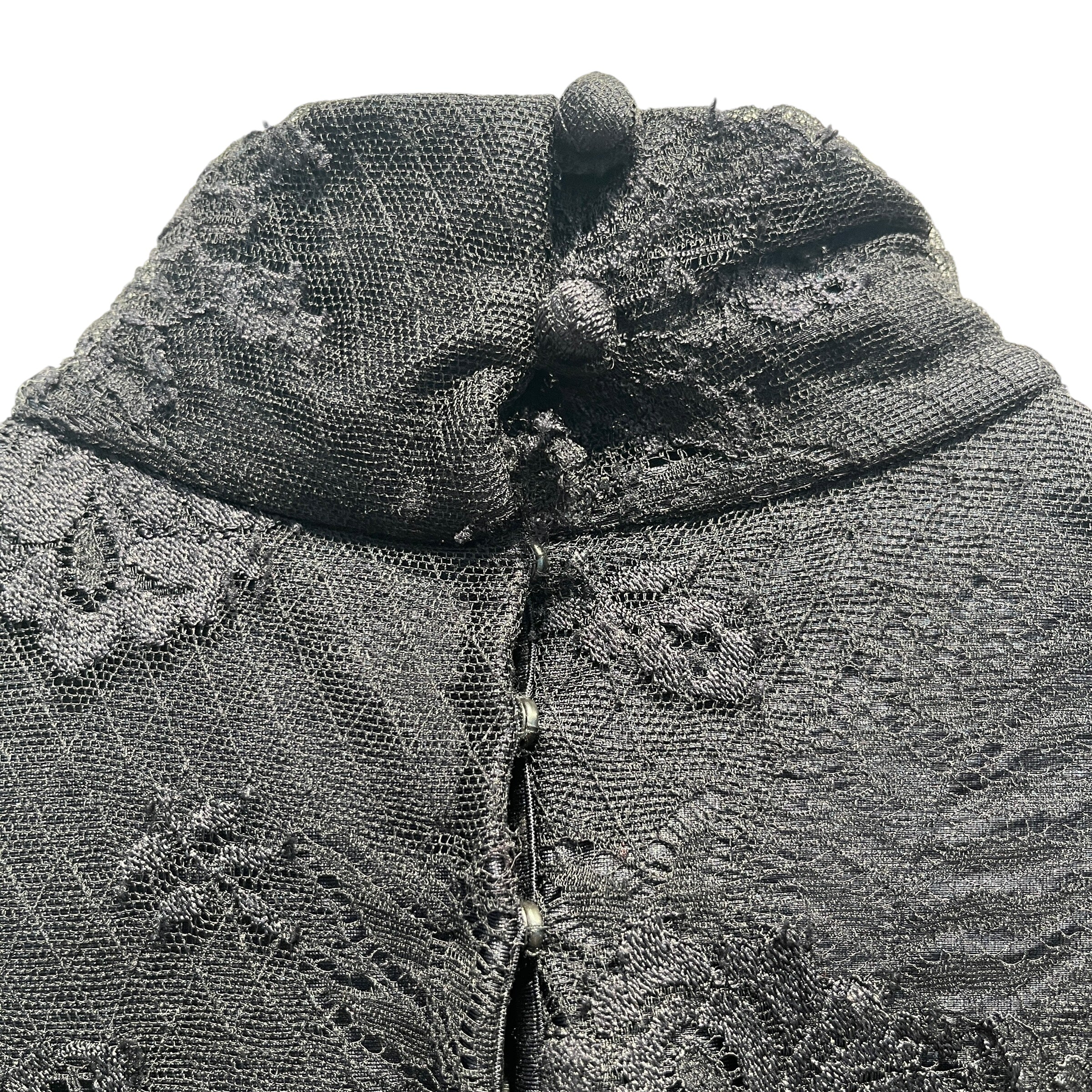 BALENCIAGA/LS Dress/34/Paisley/Cotton/BLK/w/ gloves view 3