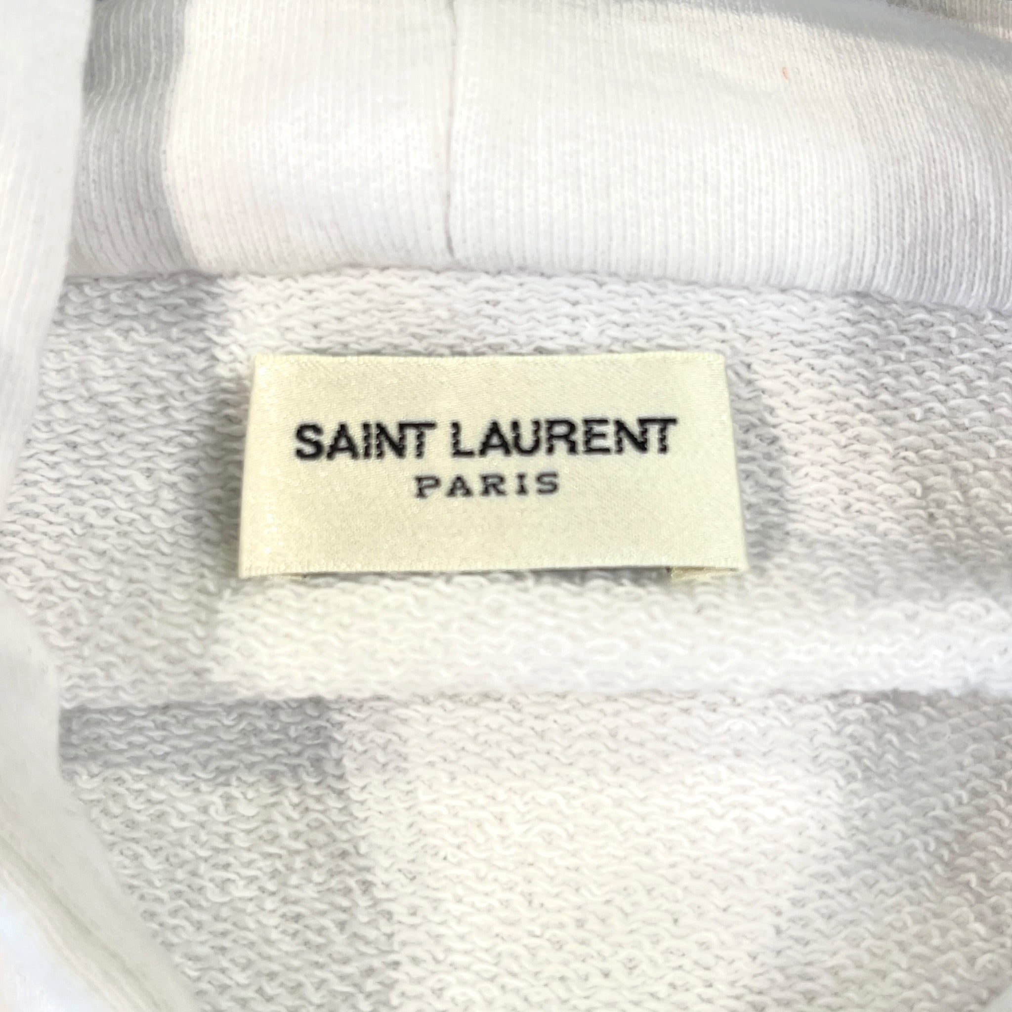 SAINT LAURENT/Hoodie/XS/All Over Print/Cotton/WHT/Pullover/MINI FONT view 3