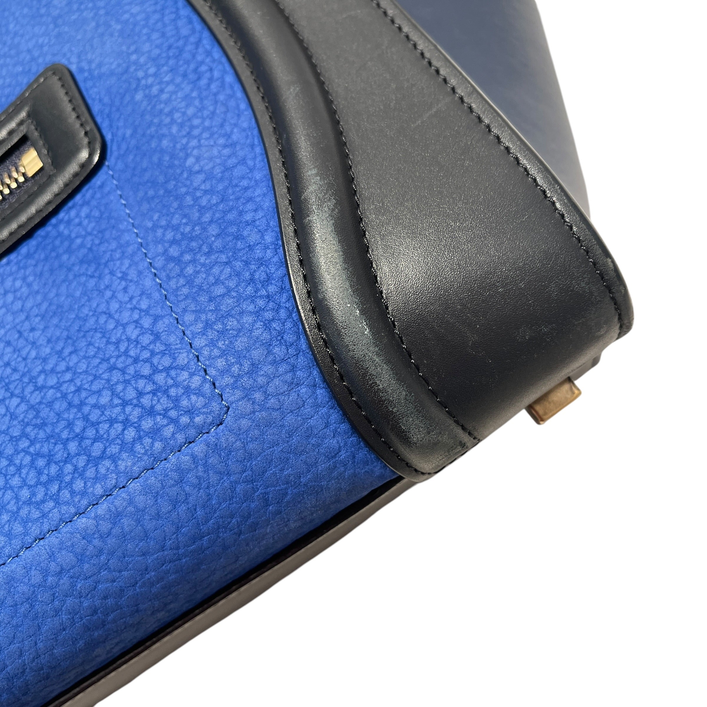 CELINE/Tote Bag/Border/Leather/BLU/Mini Luggage Tote in Blue view 11