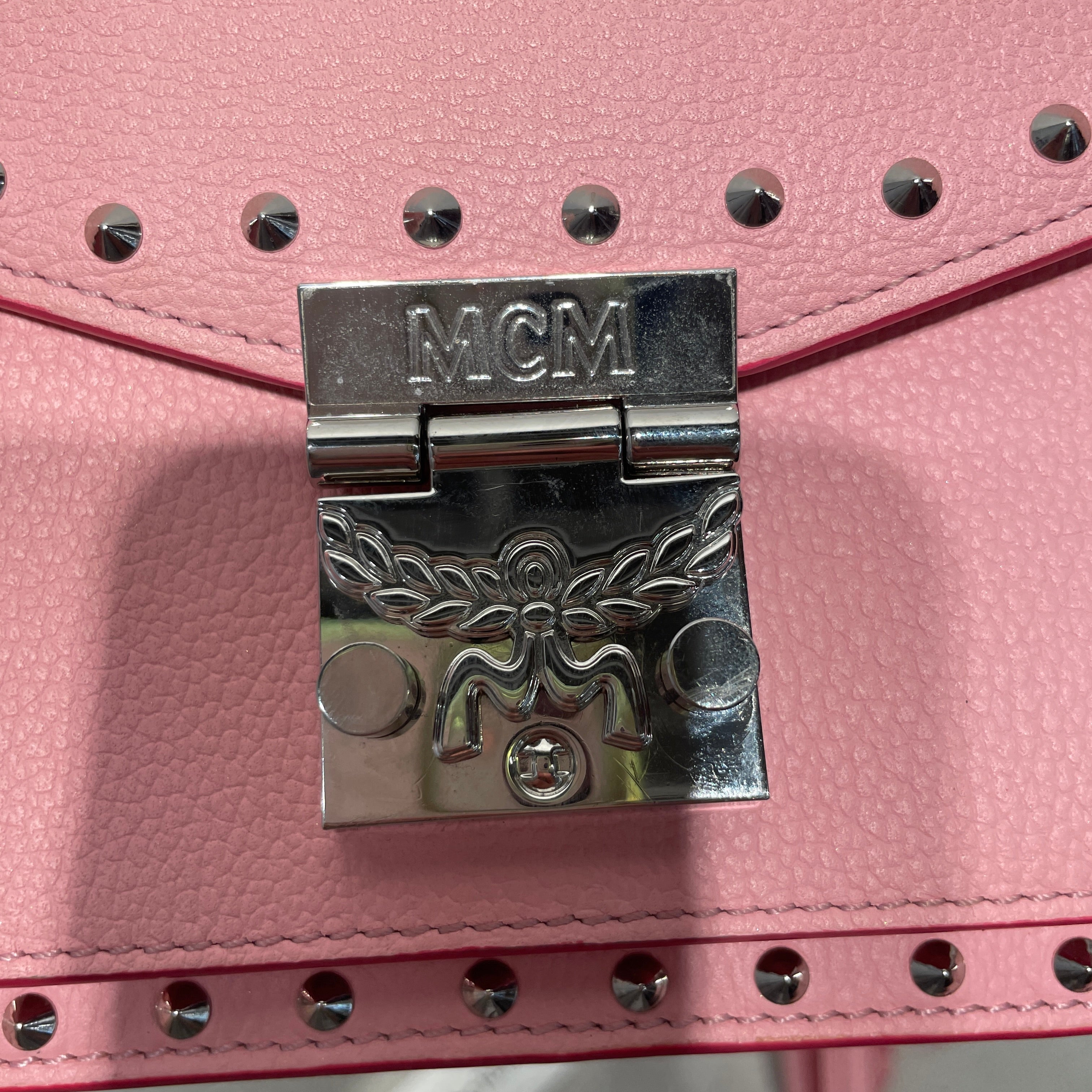 MCM/Cross Body Bag/Leather/PNK/ view 4