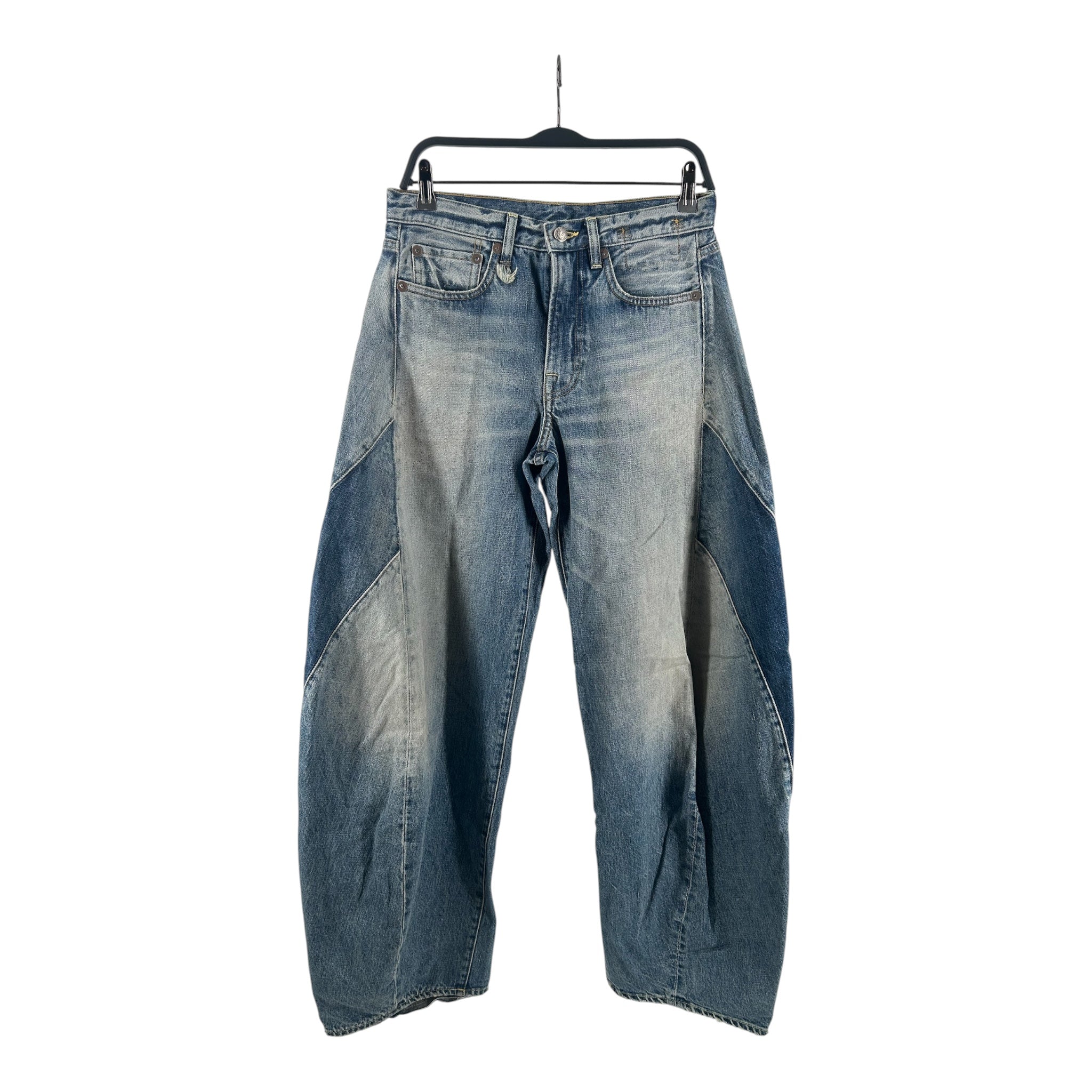 R13/Bottoms/25/Cotton/BLU/damon pleated view 1